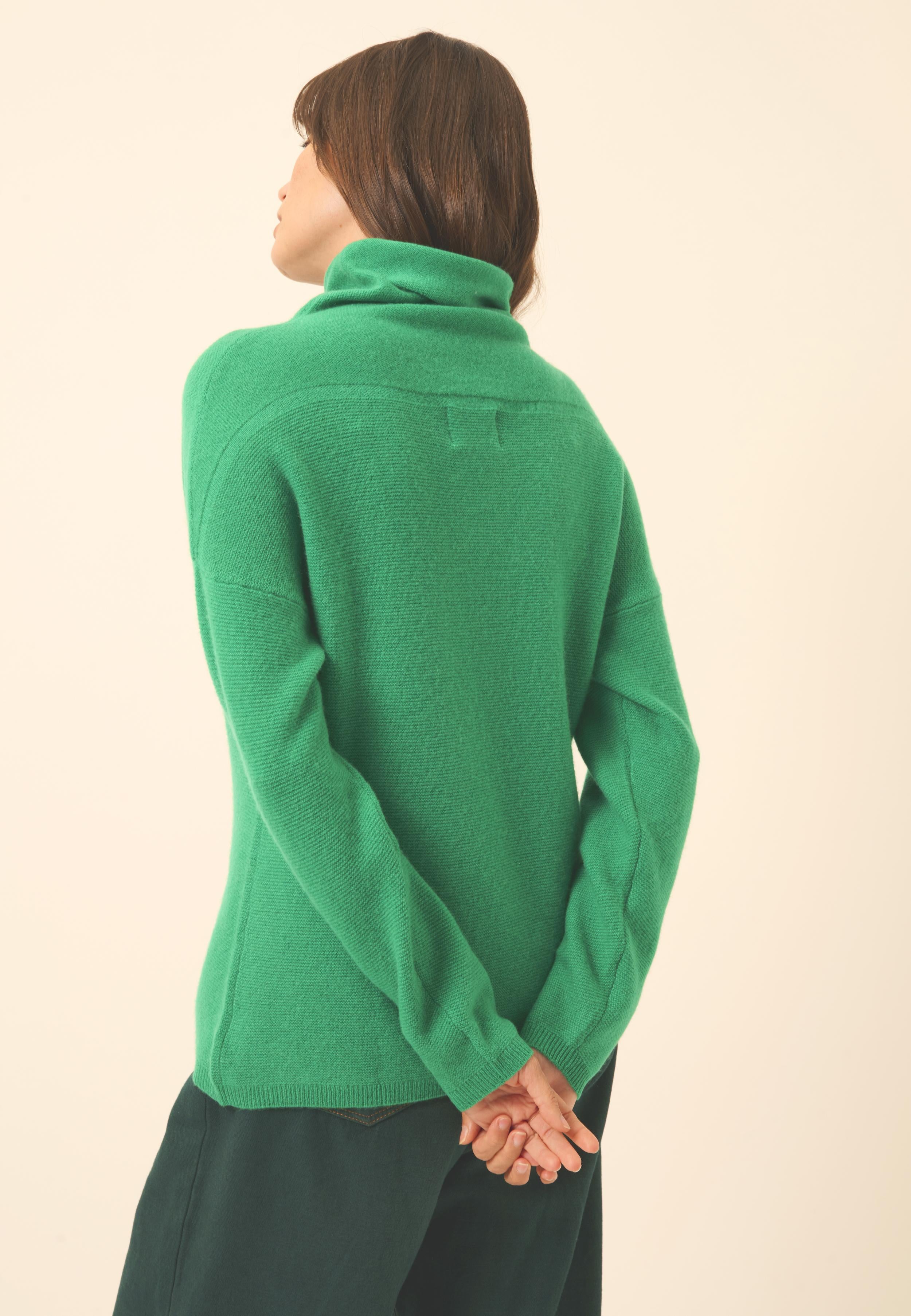 BLANTYRE mint turtleneck sweater 100% cashmere