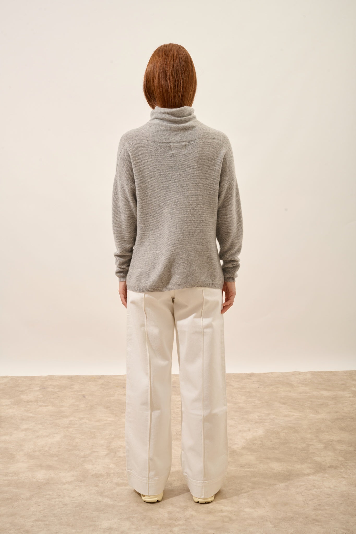 BLANTYRE pull col roulé nuage chiné