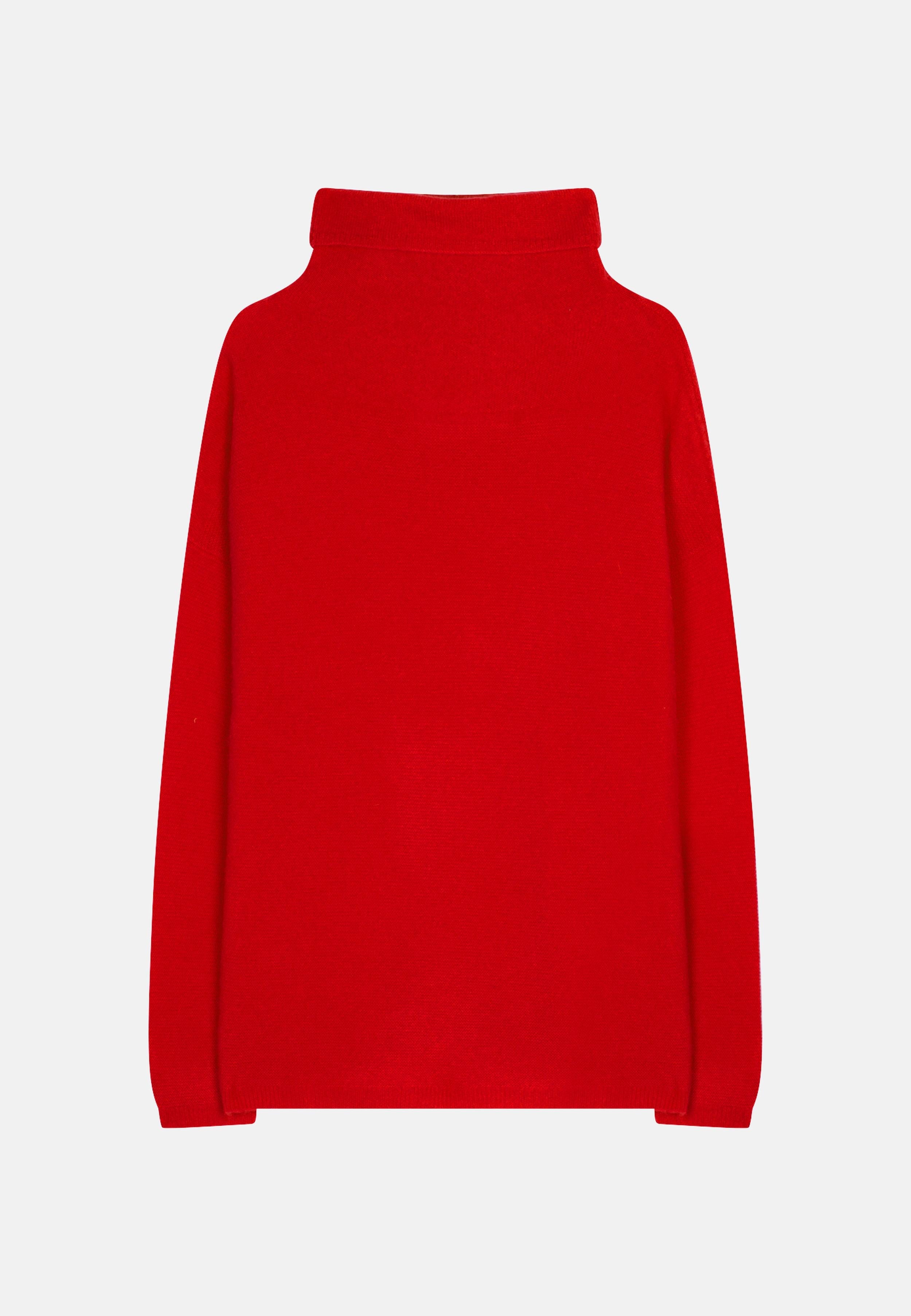 BLANTYRE pull col roulé rouge