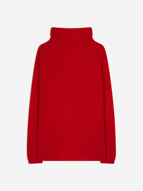 BLANTYRE pull col roulé rouge