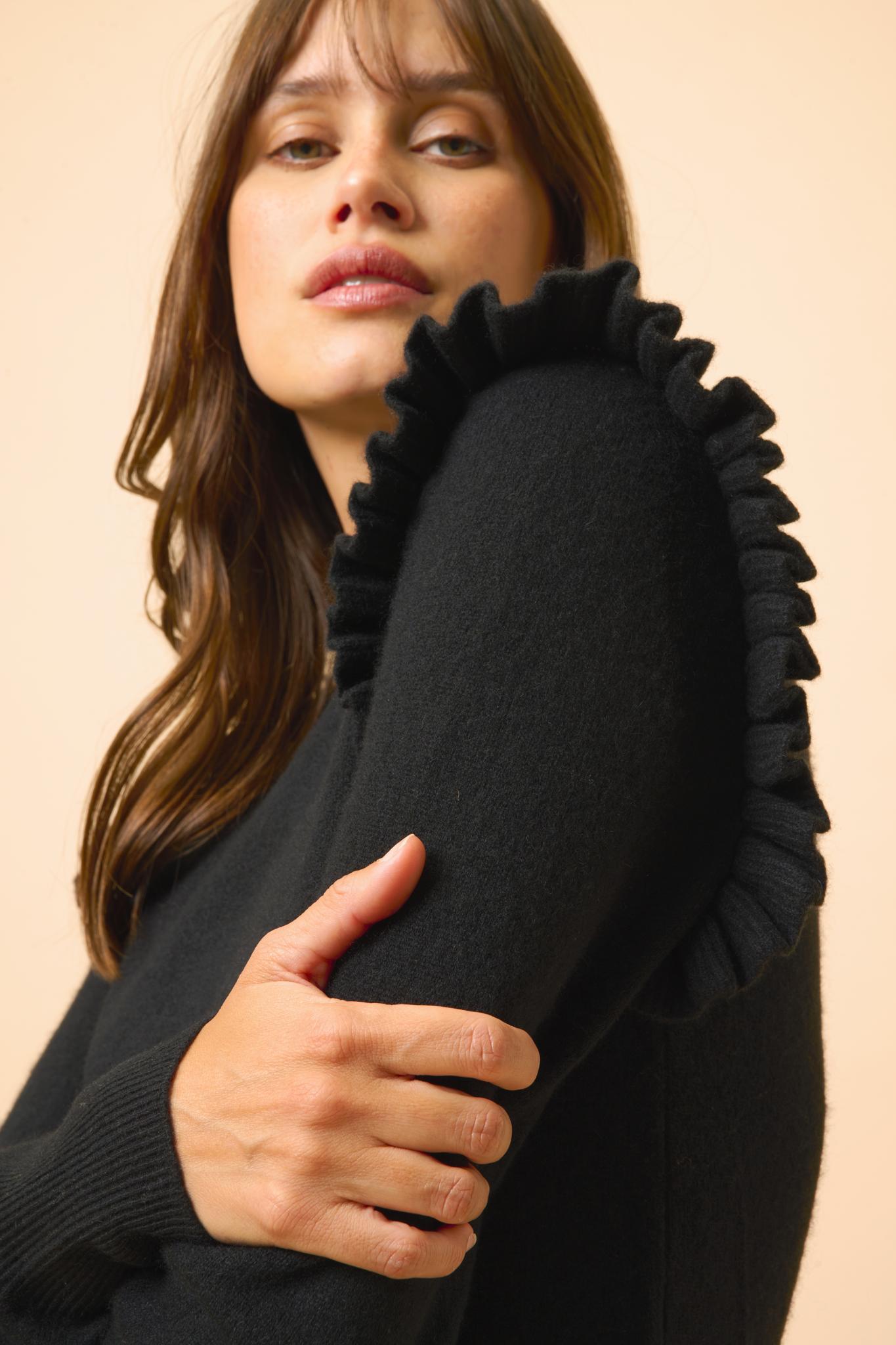BOXBURN pull col rond noir