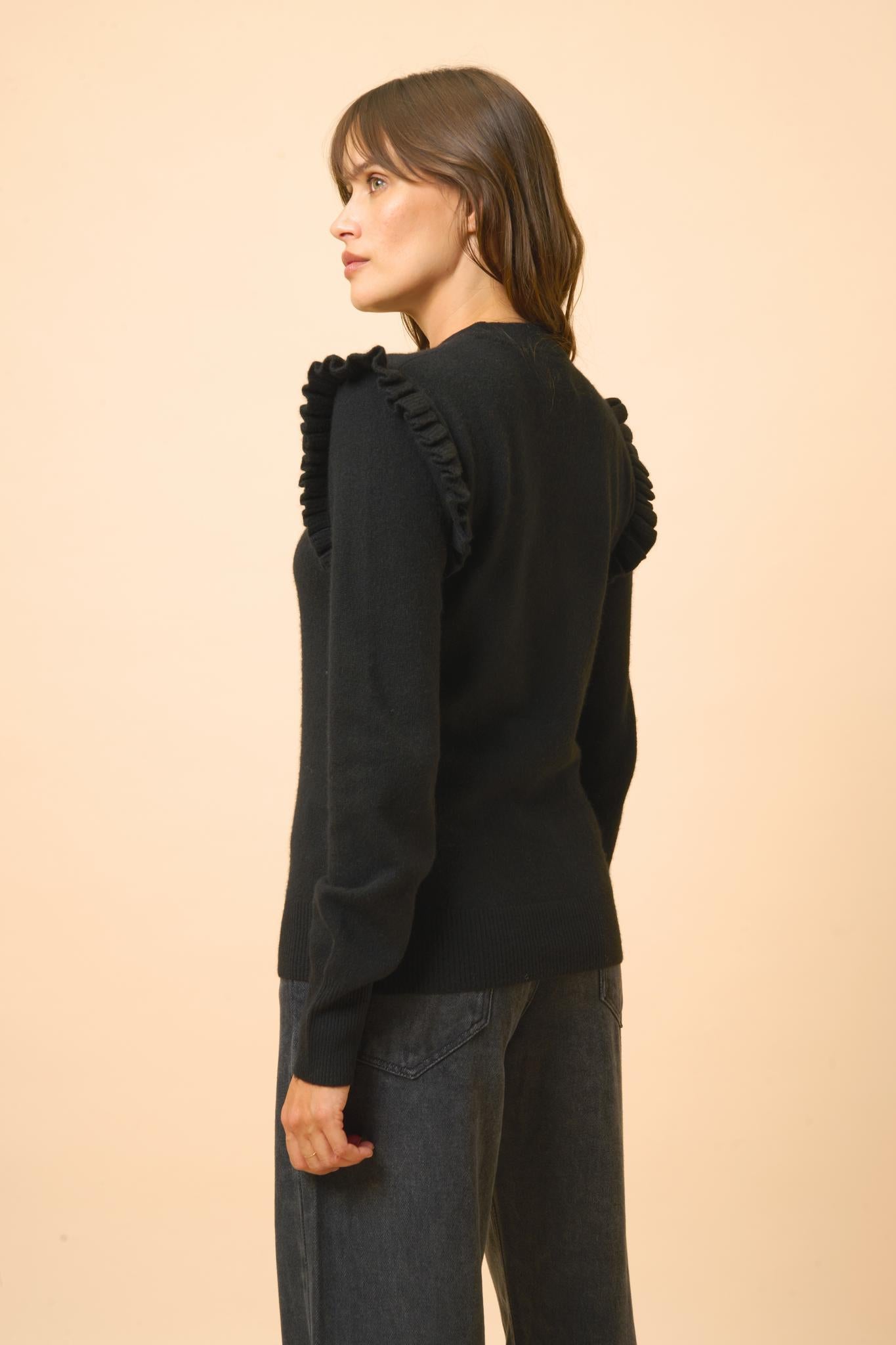BOXBURN pull col rond noir