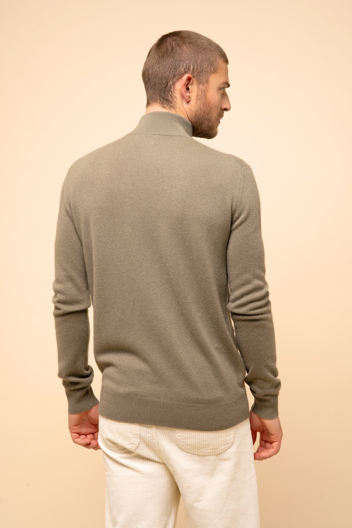 BRADLEY army trucker collar sweater