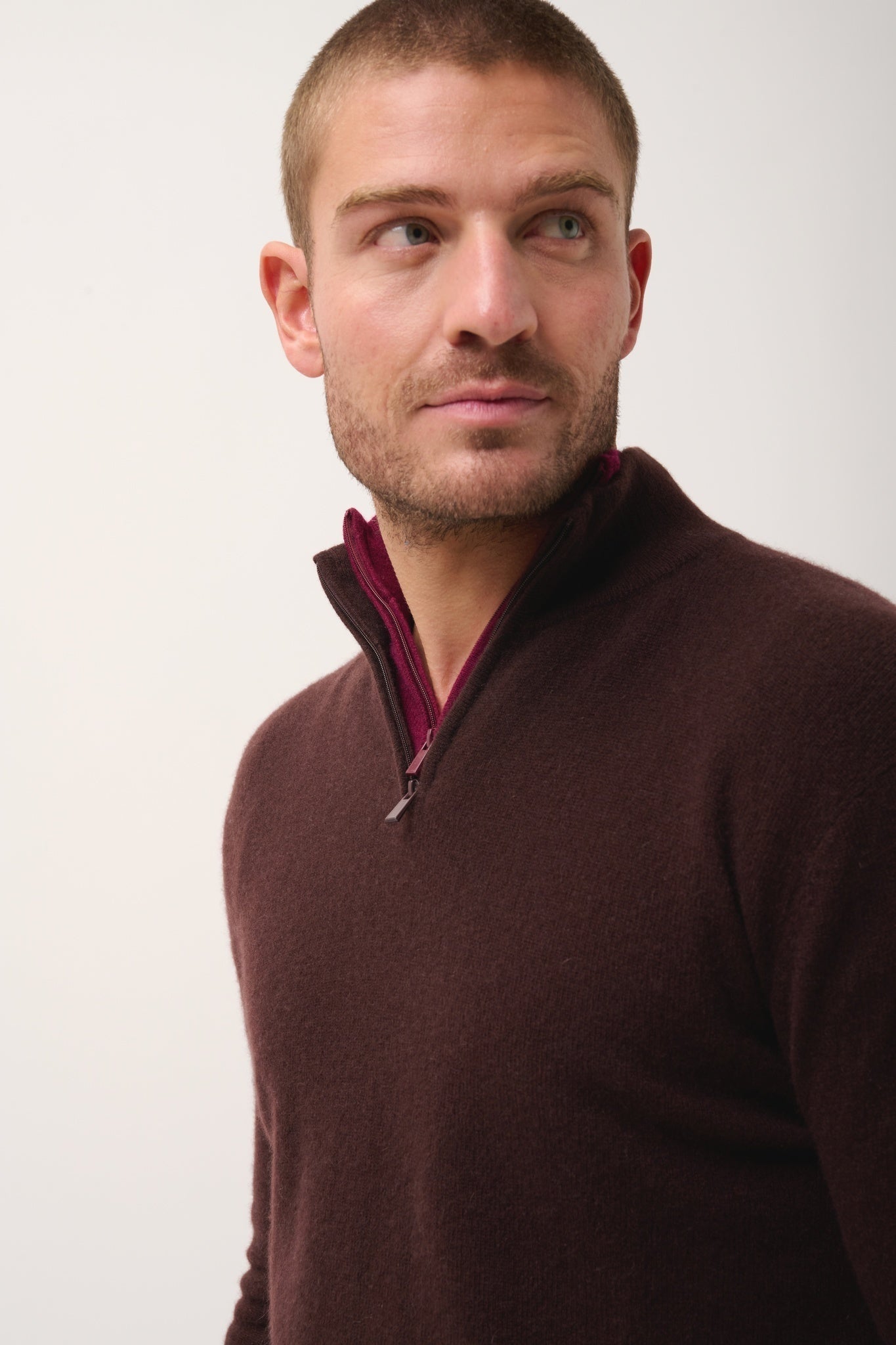 BRADLEY pull col camionneur choco