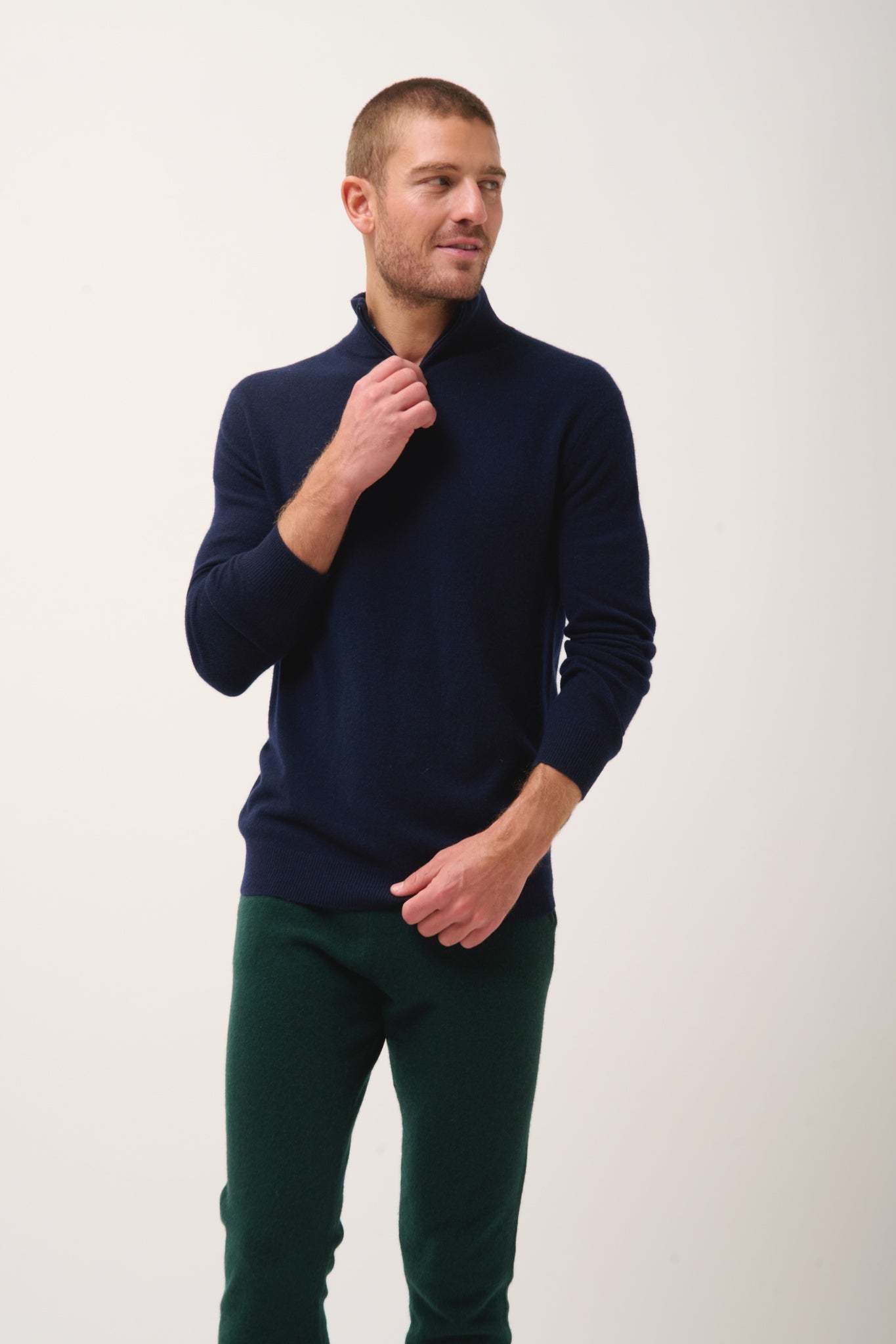 BRADLEY pull col camionneur navy