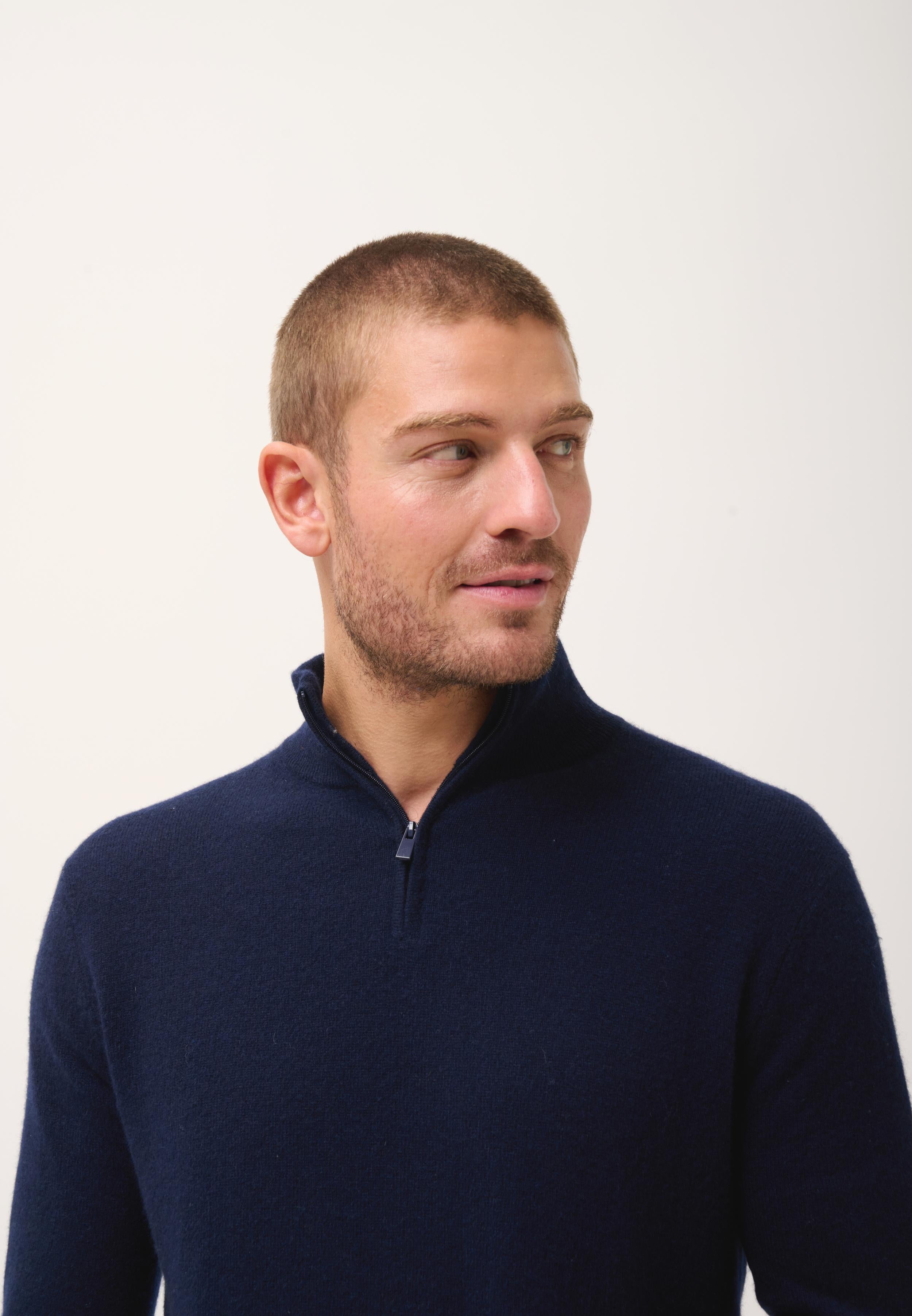 BRADLEY pull col camionneur navy