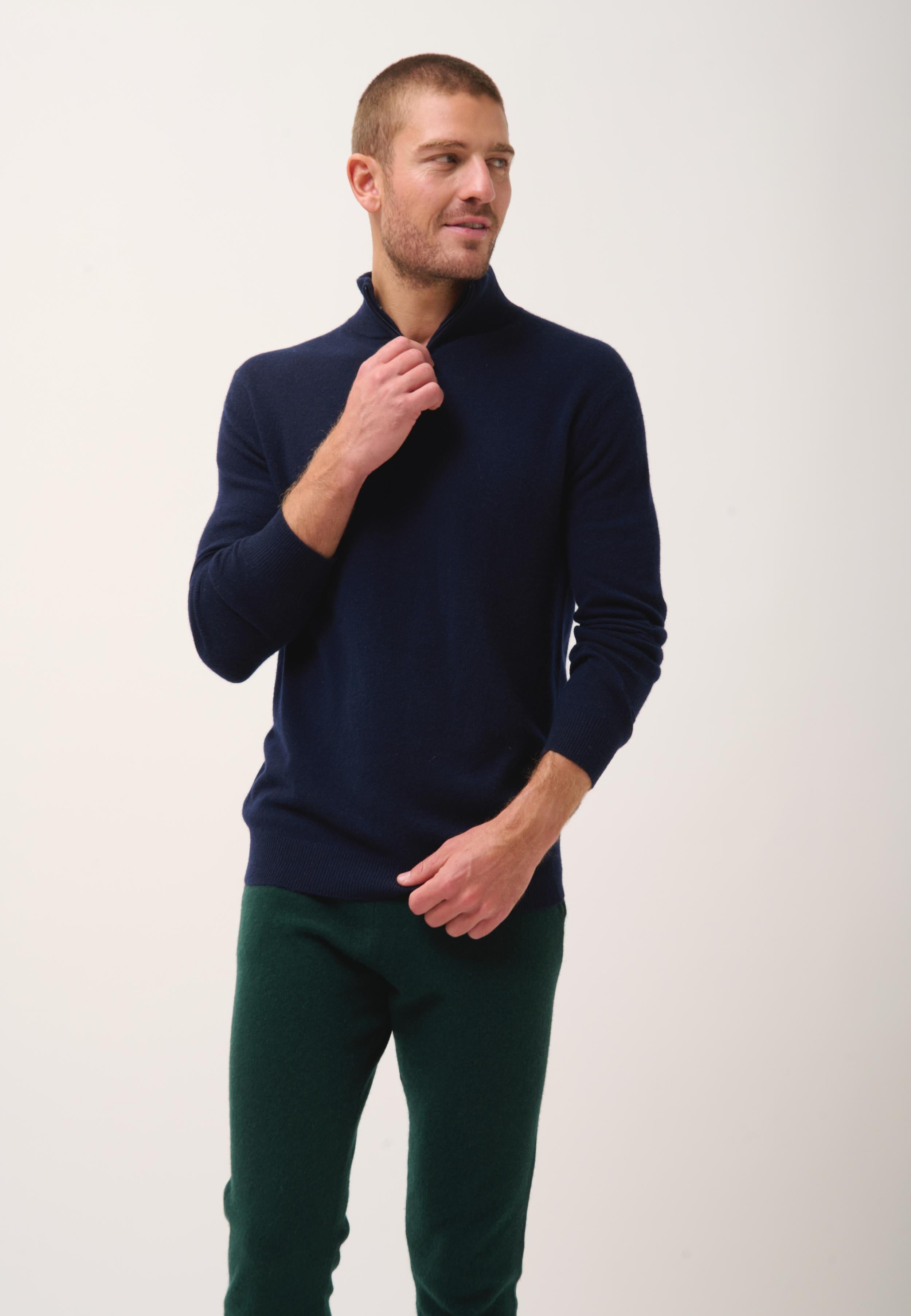 BRADLEY pull col camionneur navy