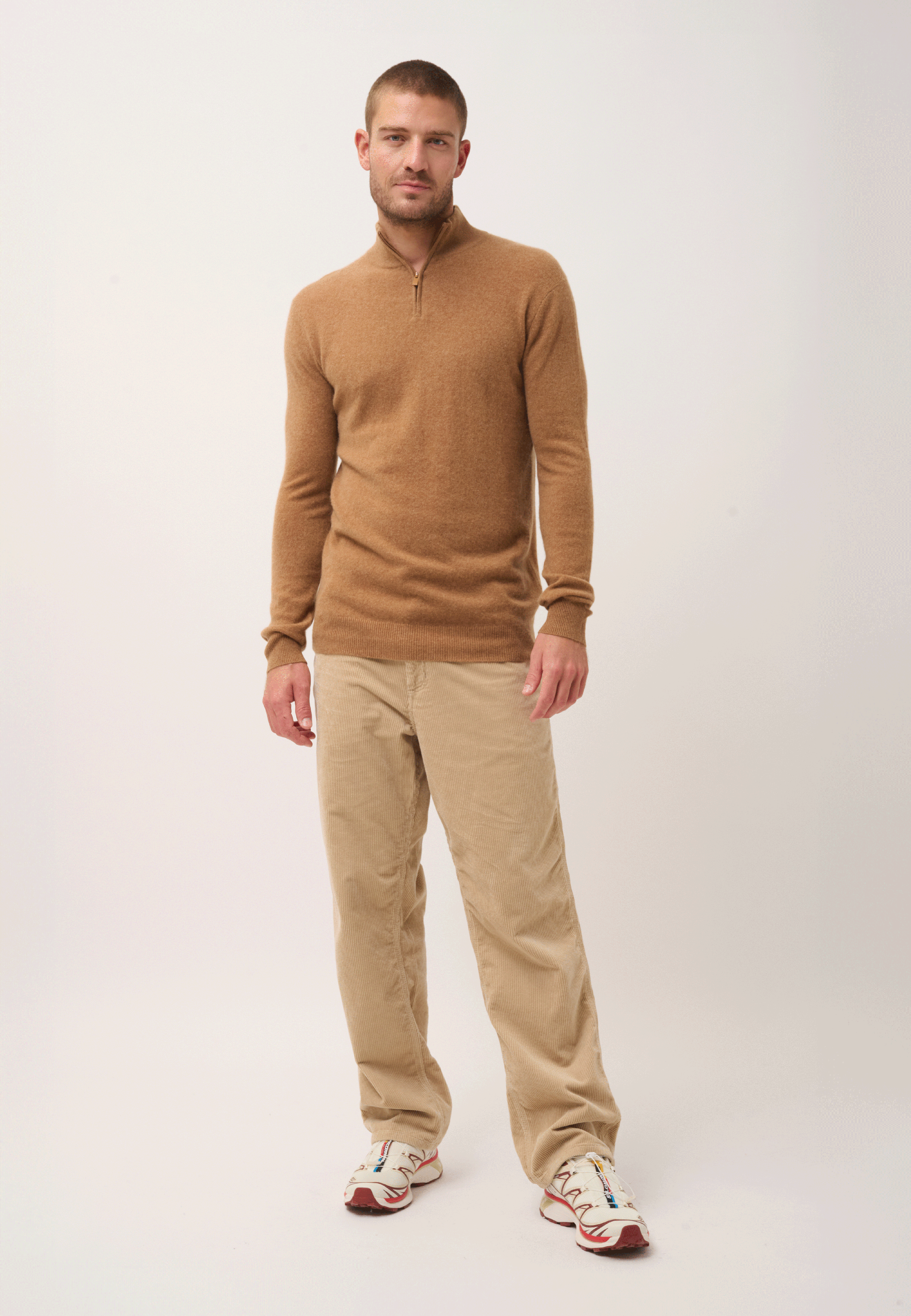 BRADLEY pull col camionneur noisette