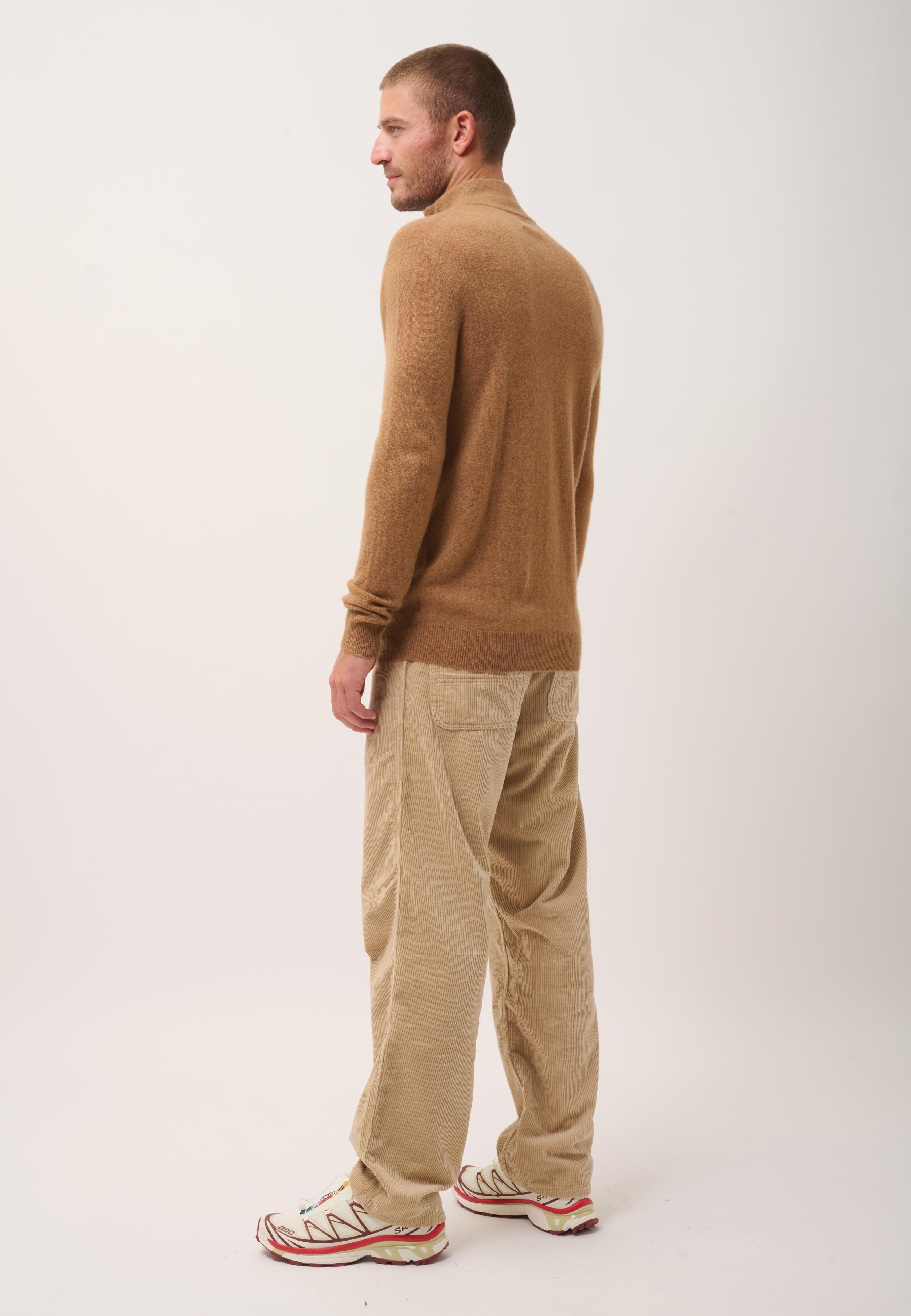 BRADLEY pull col camionneur noisette