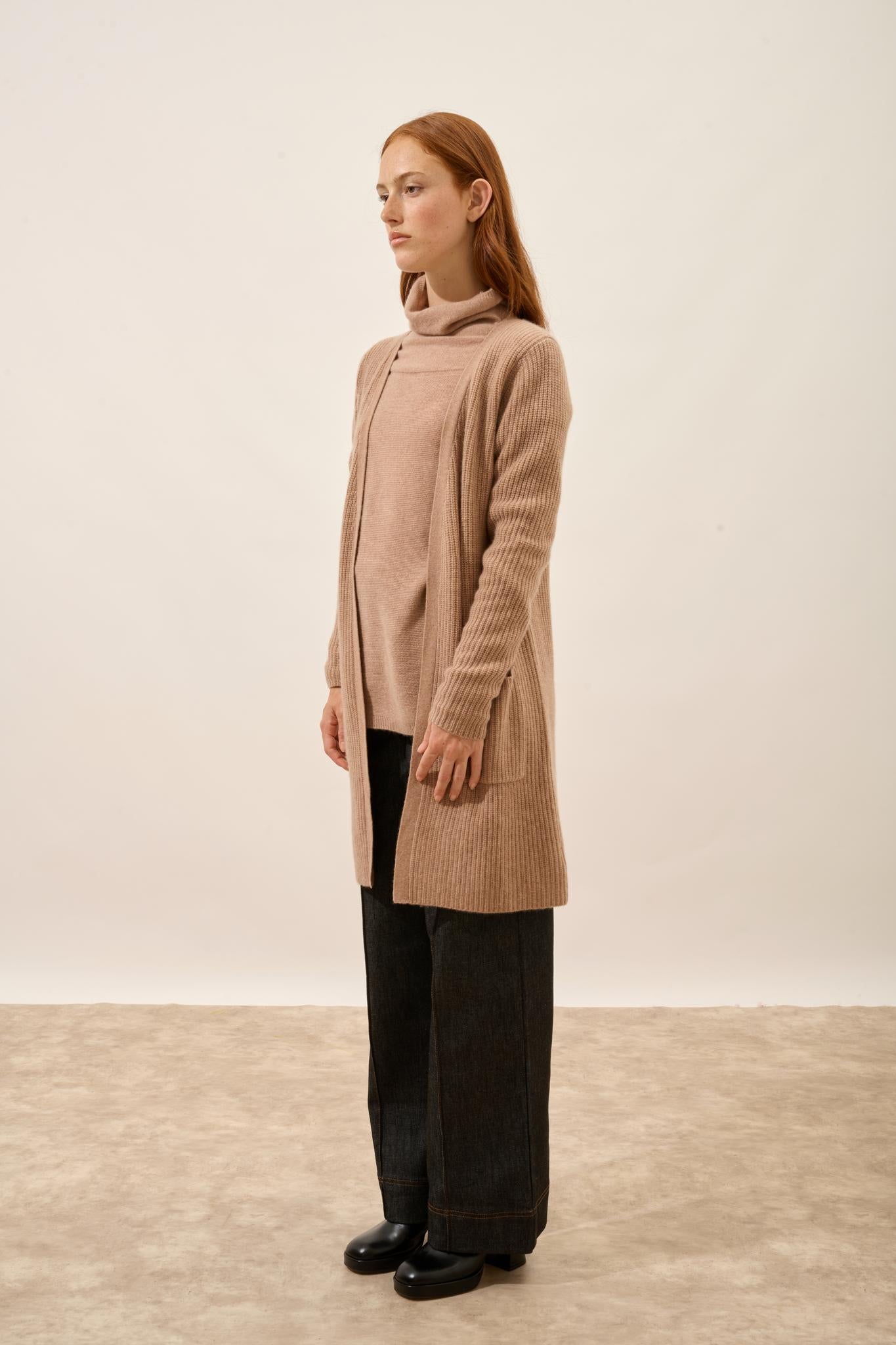BRAEMAR veste  camel chiné