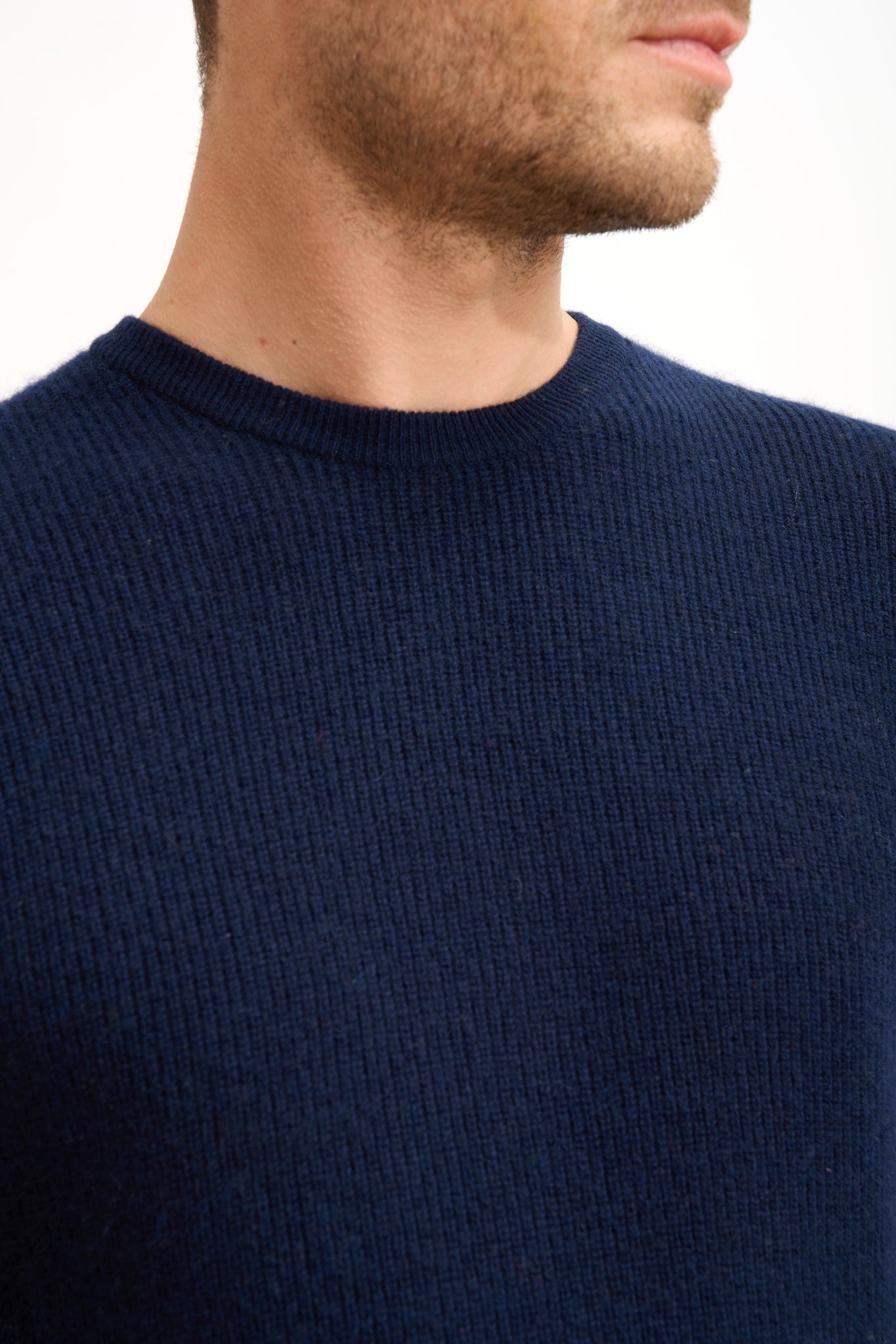 BRENNAN pull col rond navy