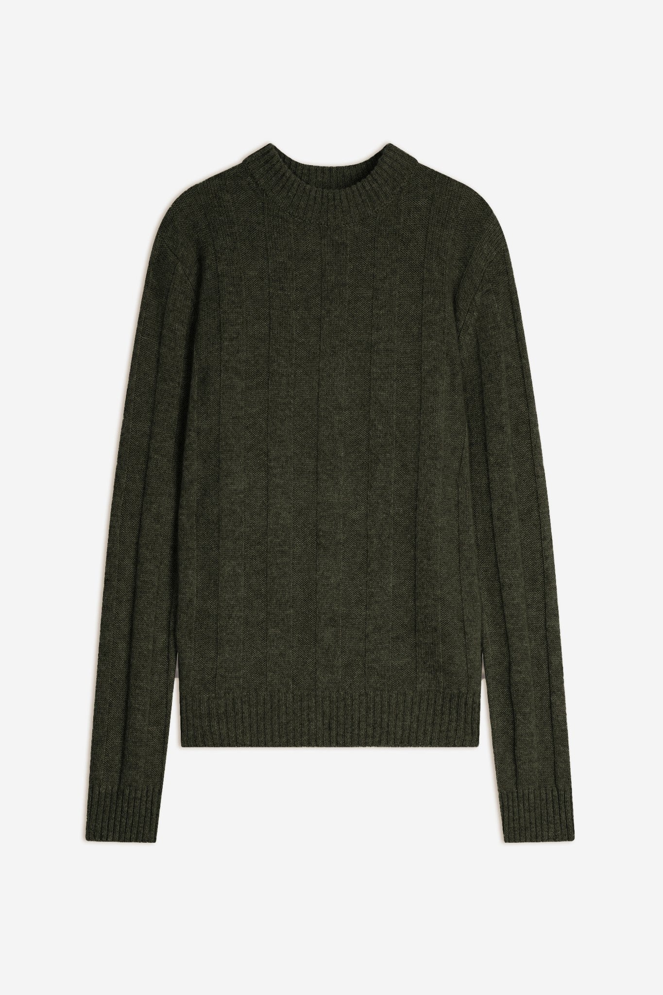 calindra pull col rond 4 fils army chiné