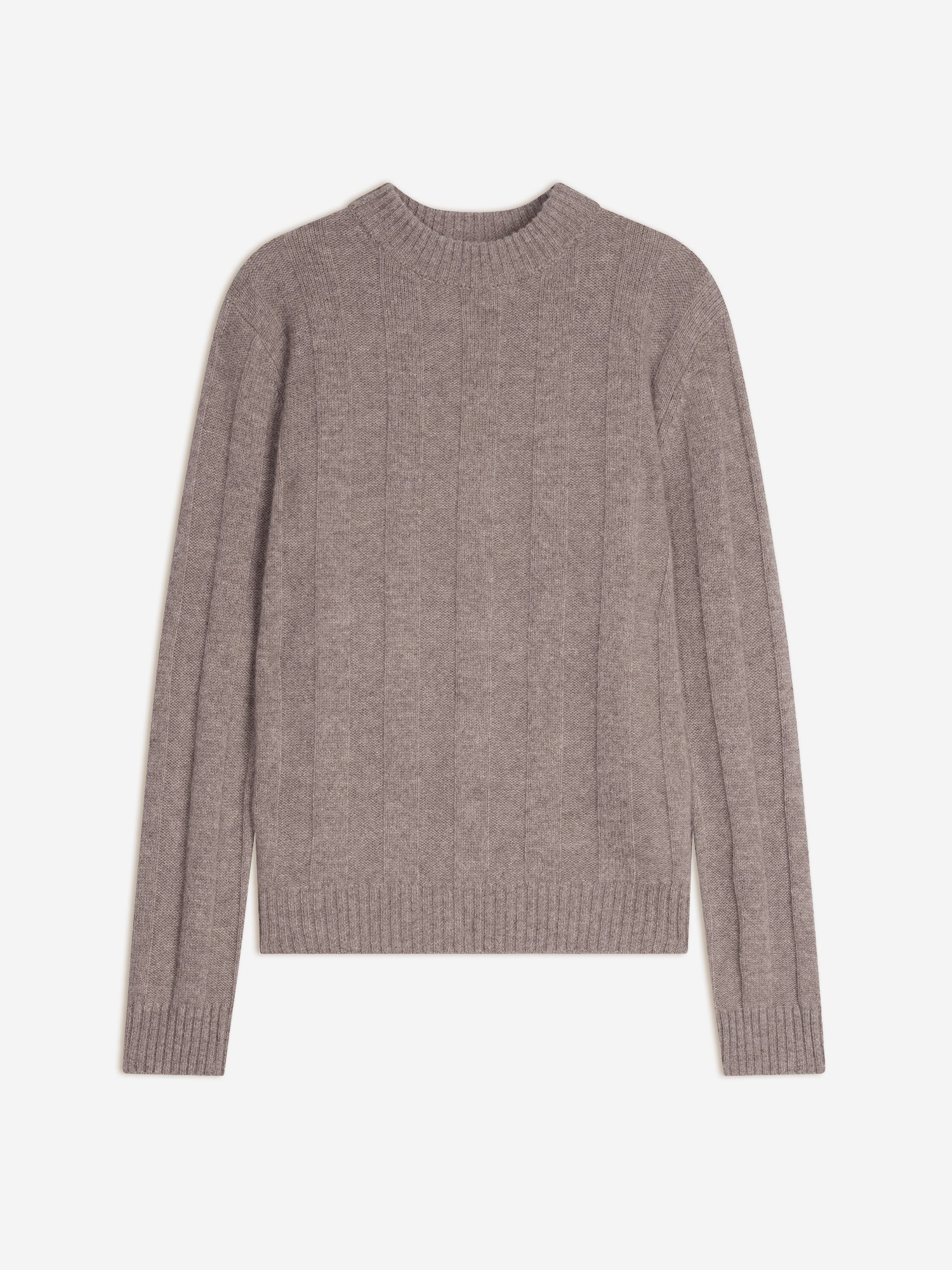 CALINDRA pull col rond 4 fils caribou chiné