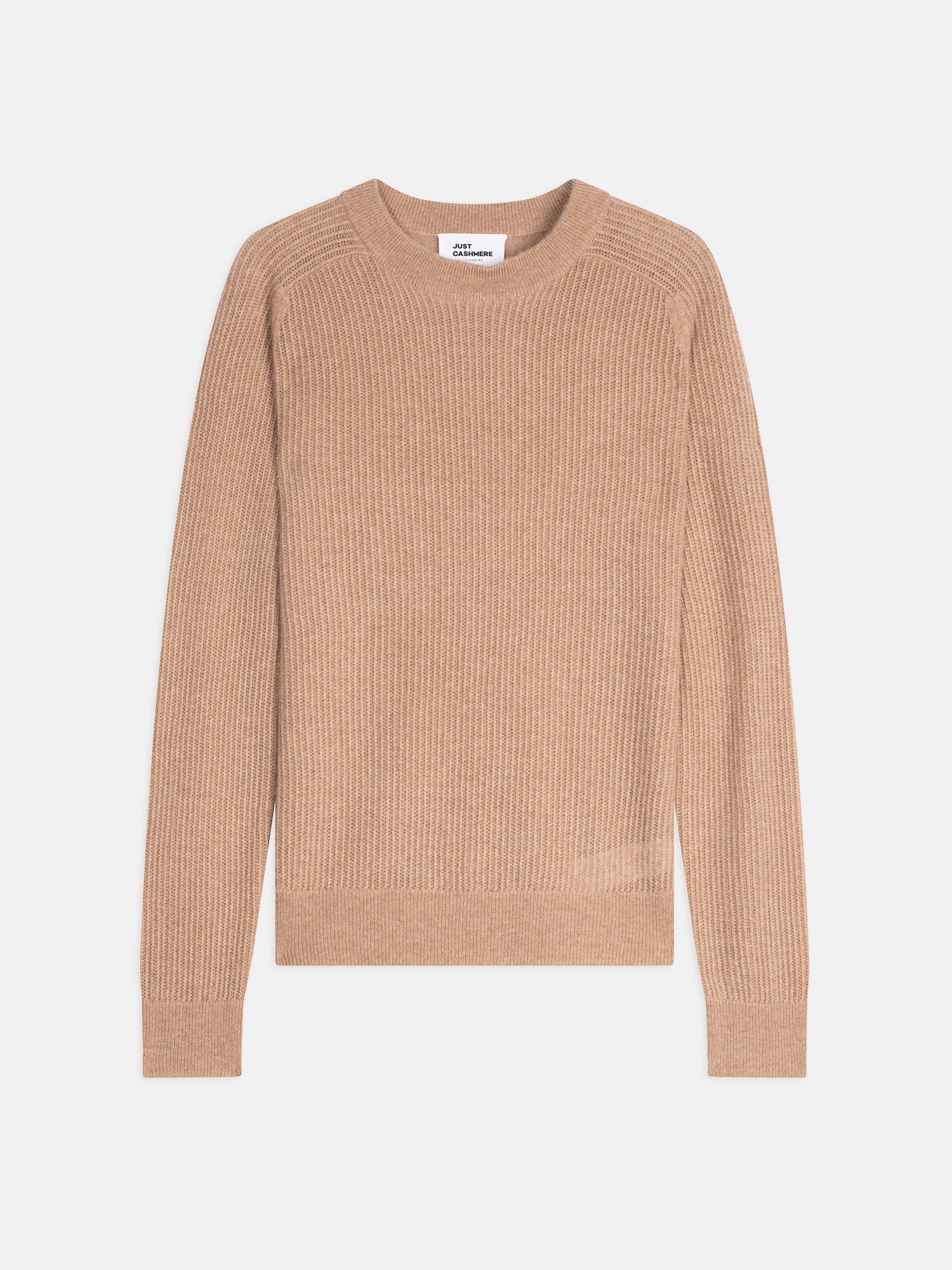 CALLIE round-neck sweater camel mottled