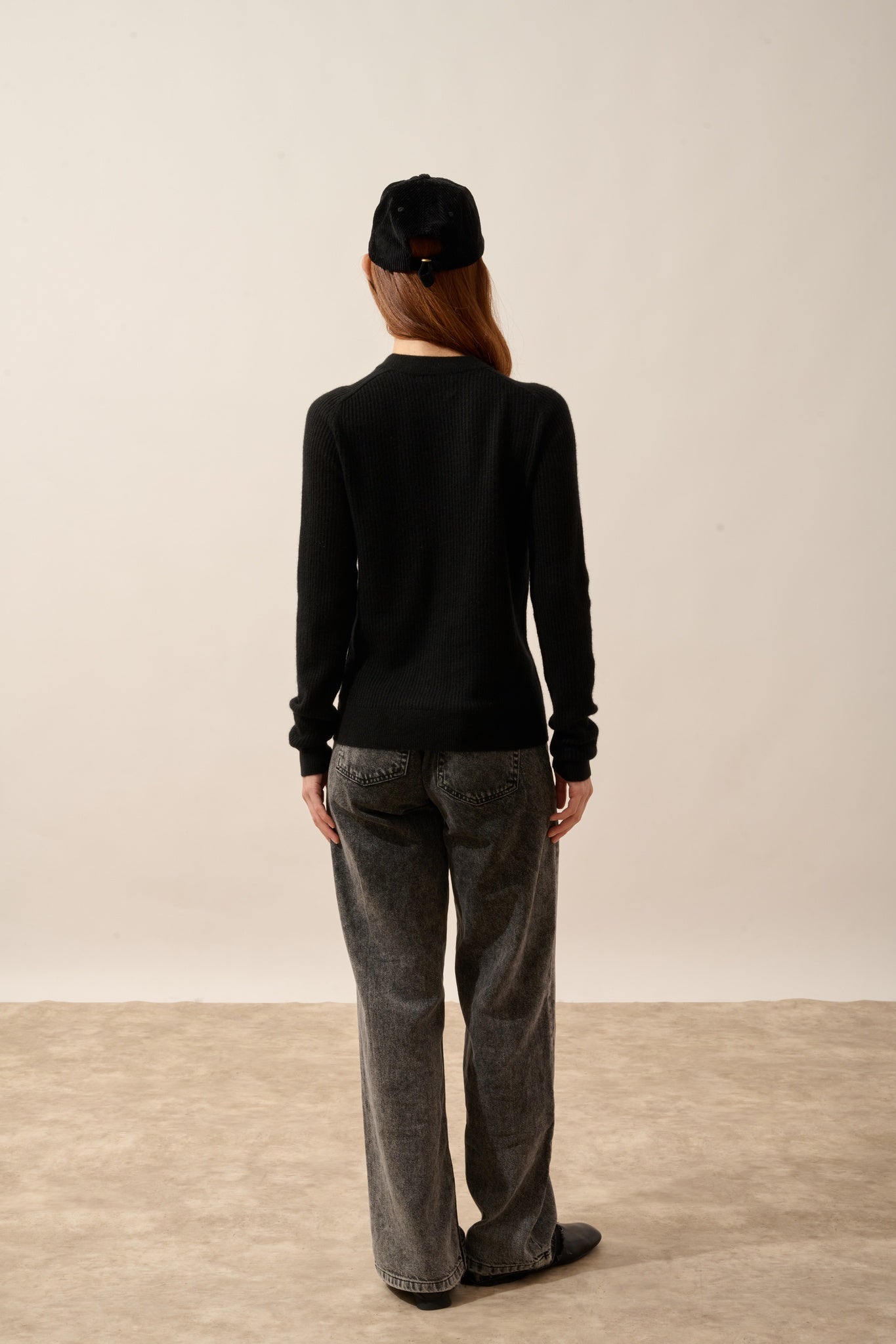 CALLIE pull col rond noir