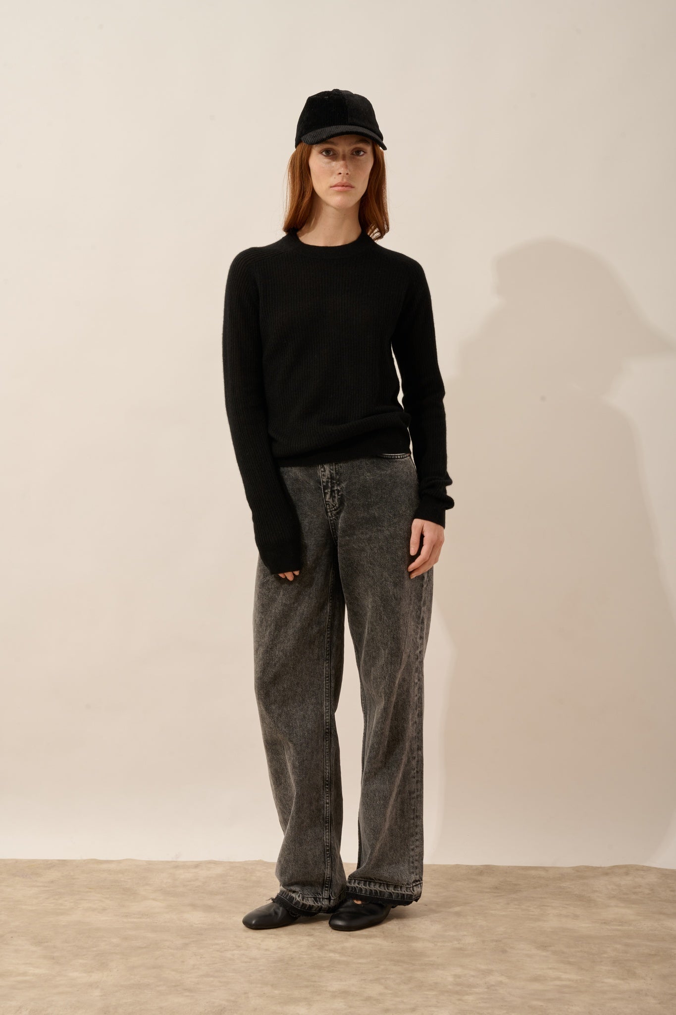 CALLIE pull col rond noir