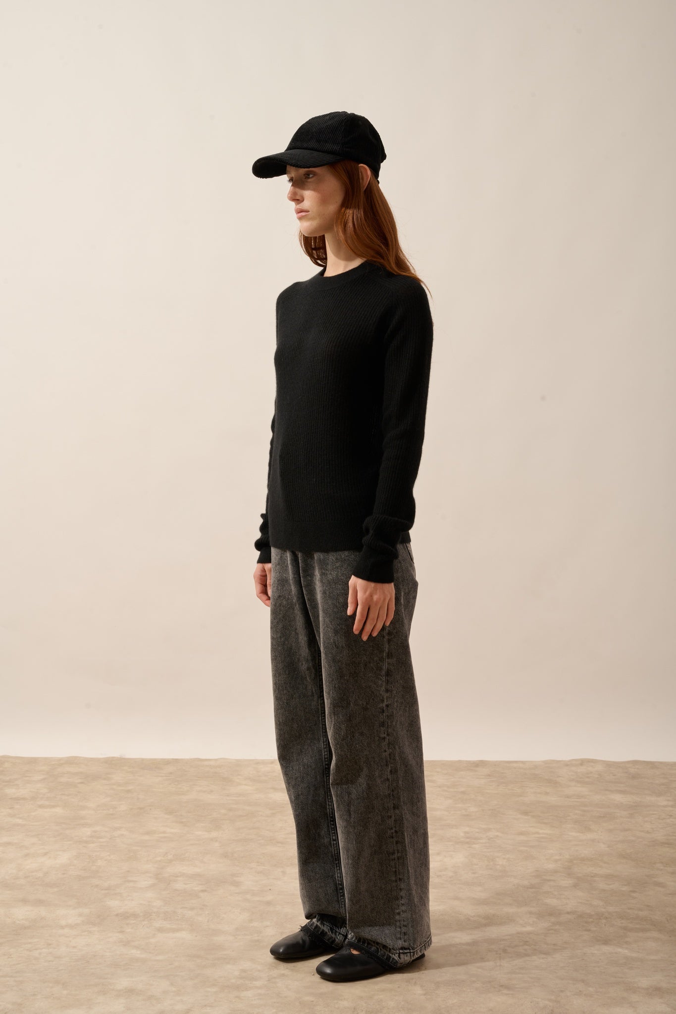 CALLIE pull col rond noir