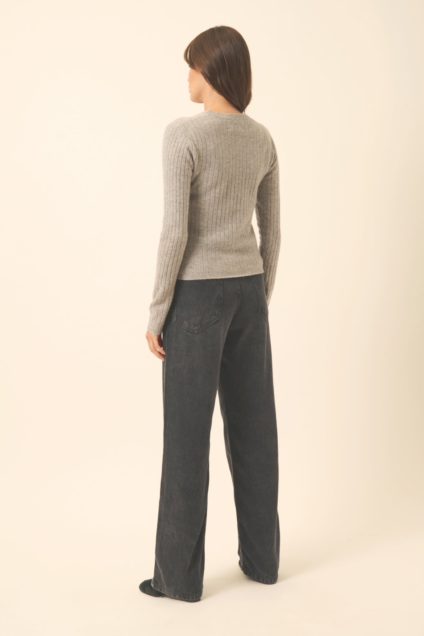 CAMILLE cardigan col v nuage chiné