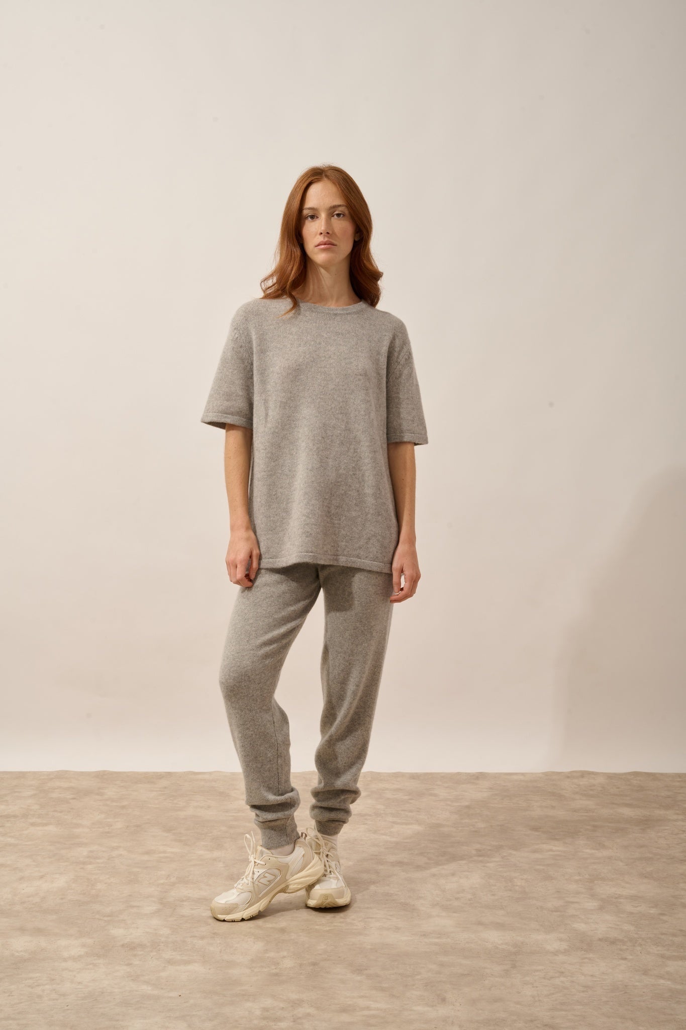 CARLA t-shirt col rond 4 fils nuage chiné