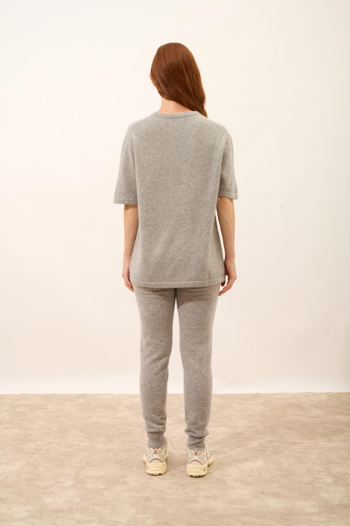 CARLA t-shirt col rond gris chiné