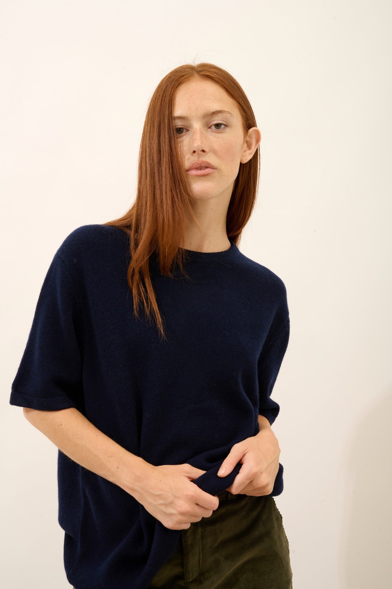 CARLA t-shirt col rond navy