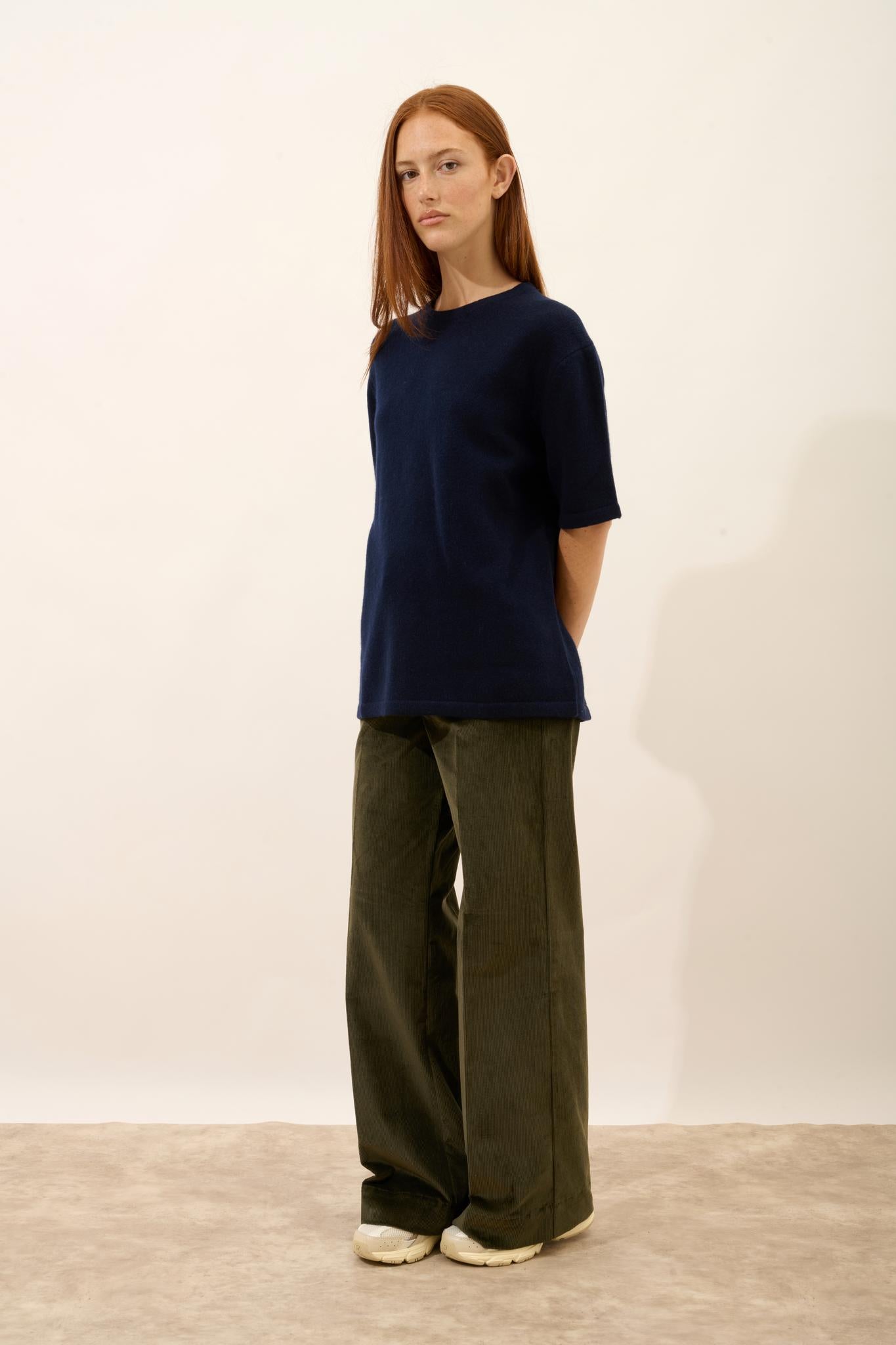 CARLA t-shirt col rond navy