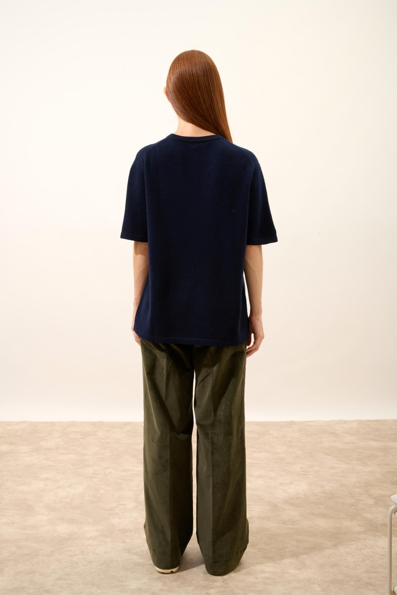 CARLA t-shirt col rond navy