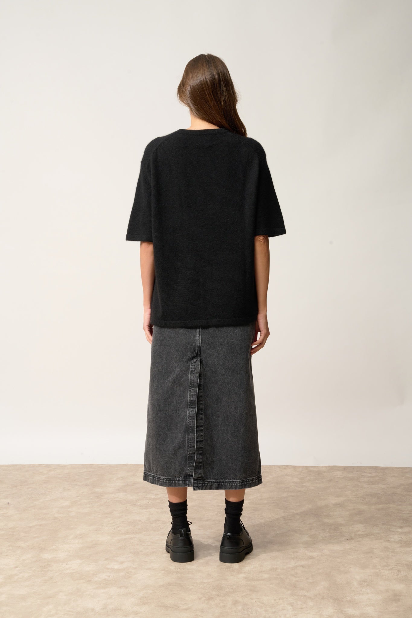 CARLA t-shirt col rond noir