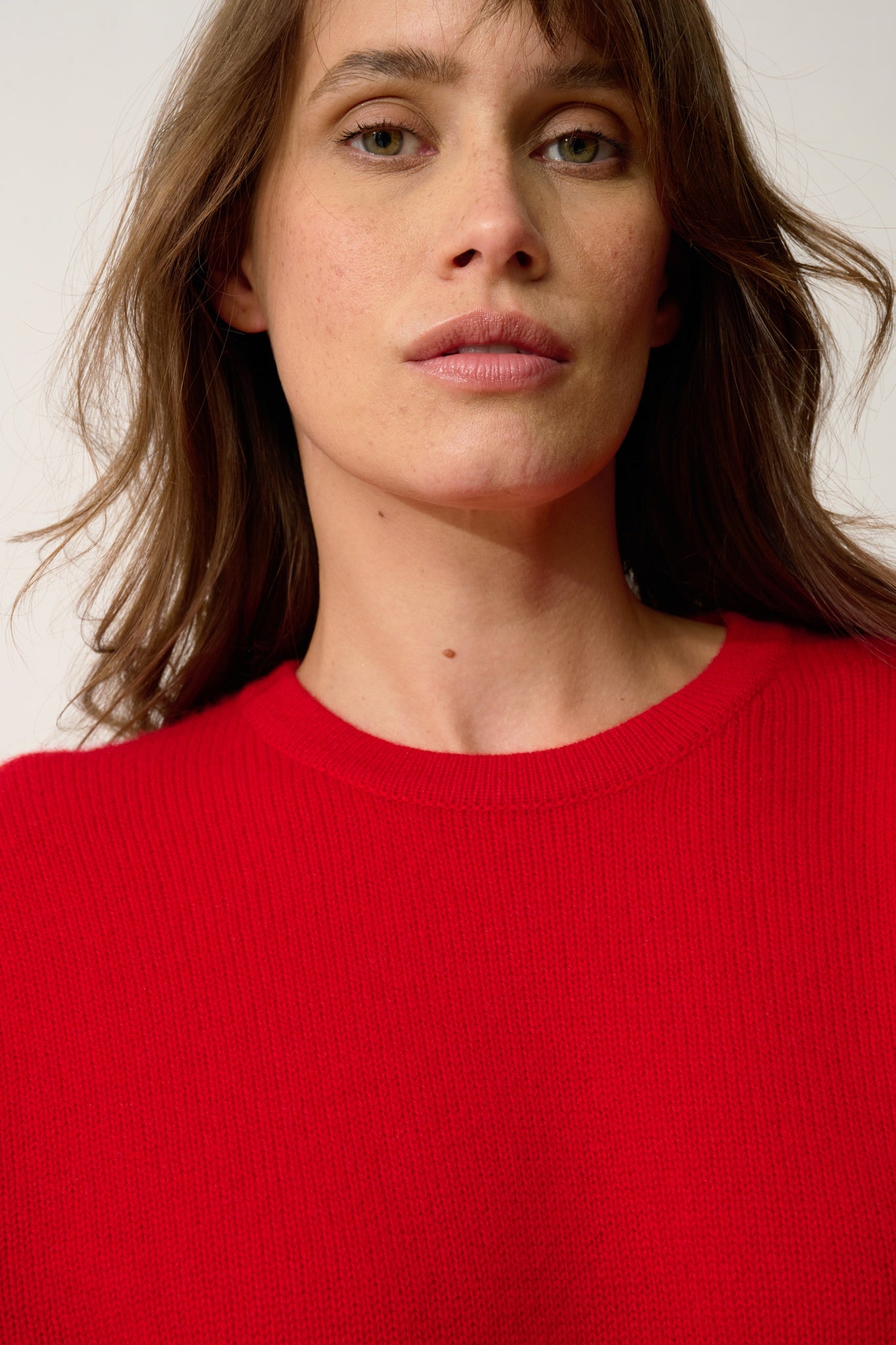 CARLA t-shirt col rond rouge