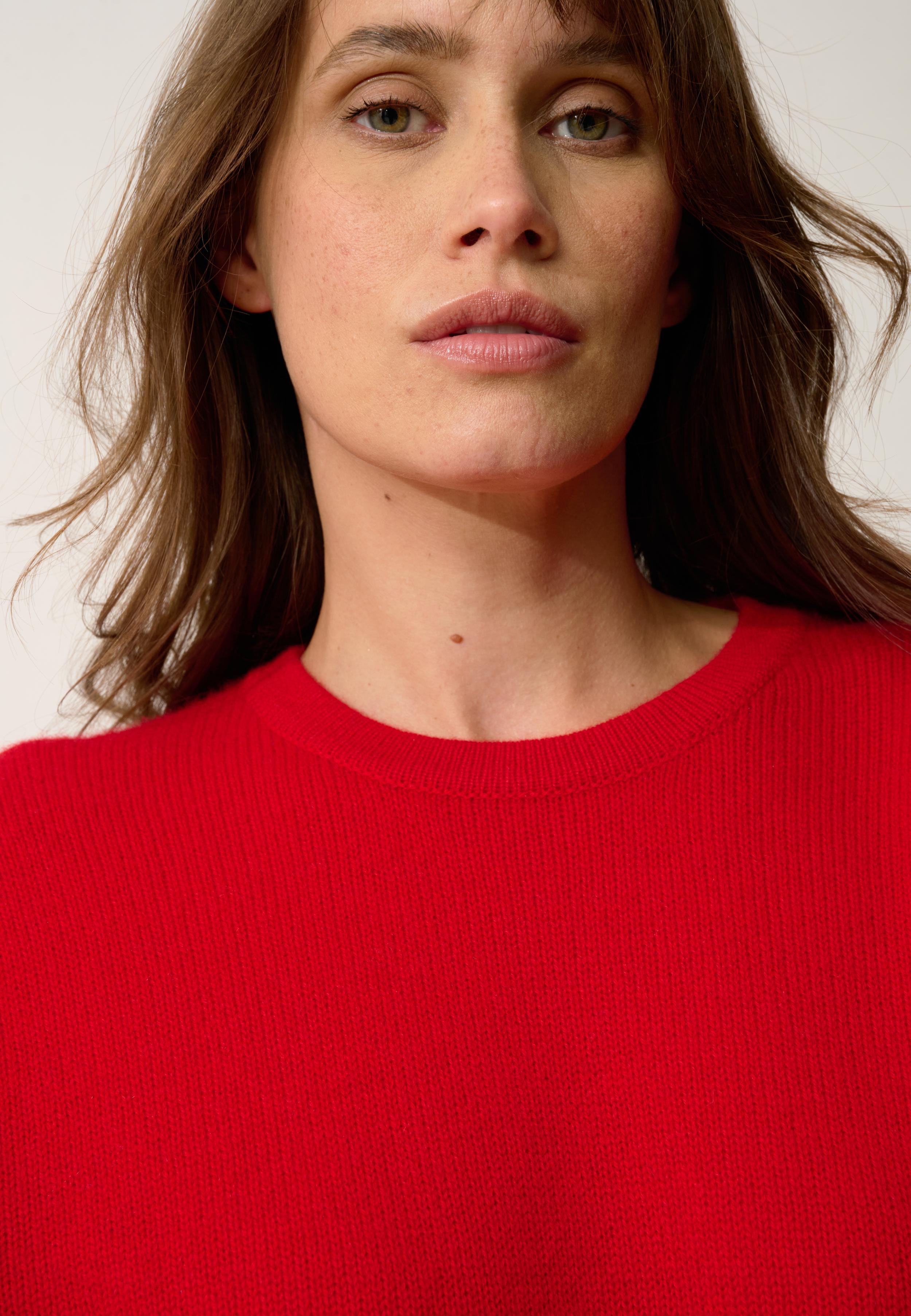 CARLA t-shirt col rond rouge