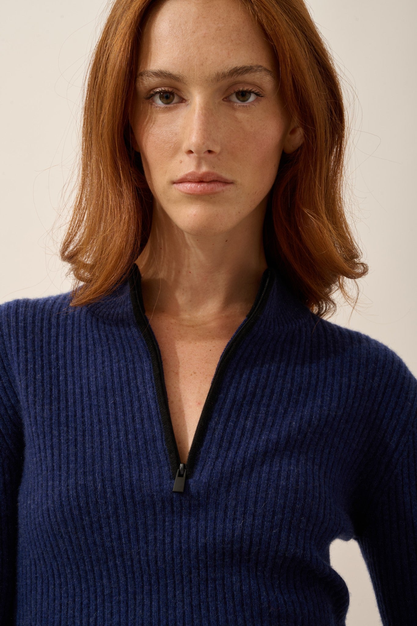 cassilda pull camionneur bi-color bleu nuit/noir