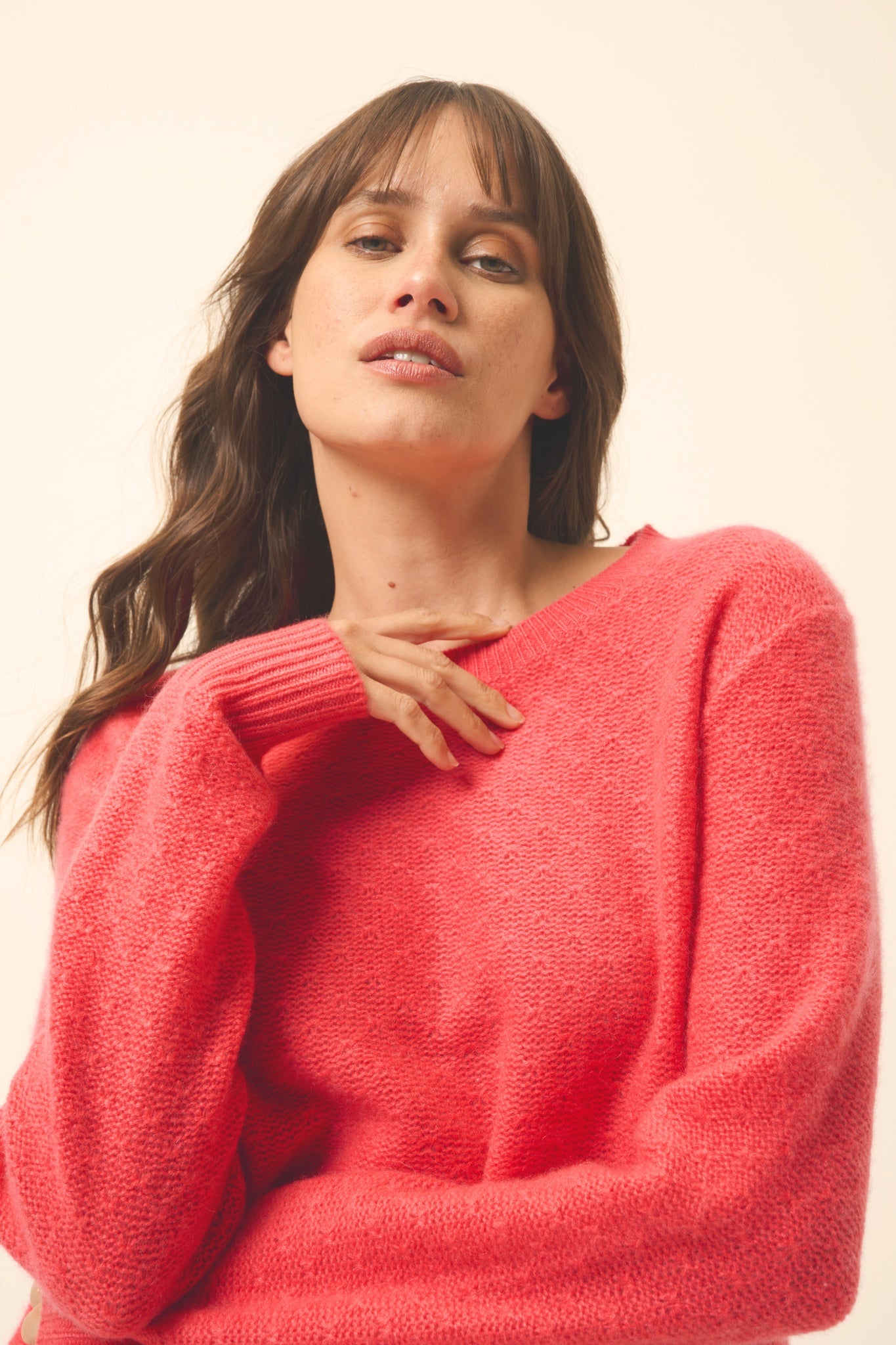 CETAN pull col rond corail