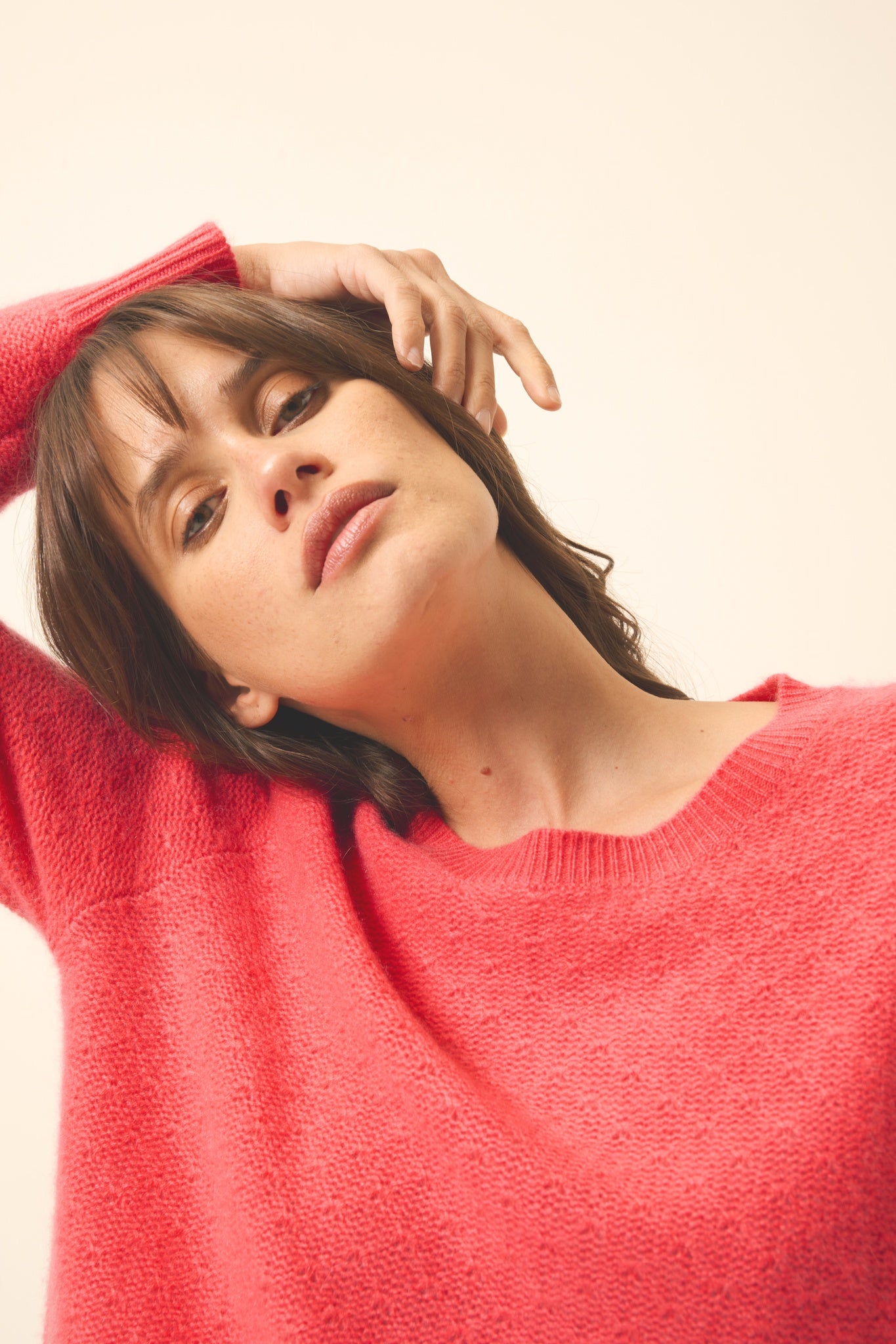 CETAN pull col rond corail