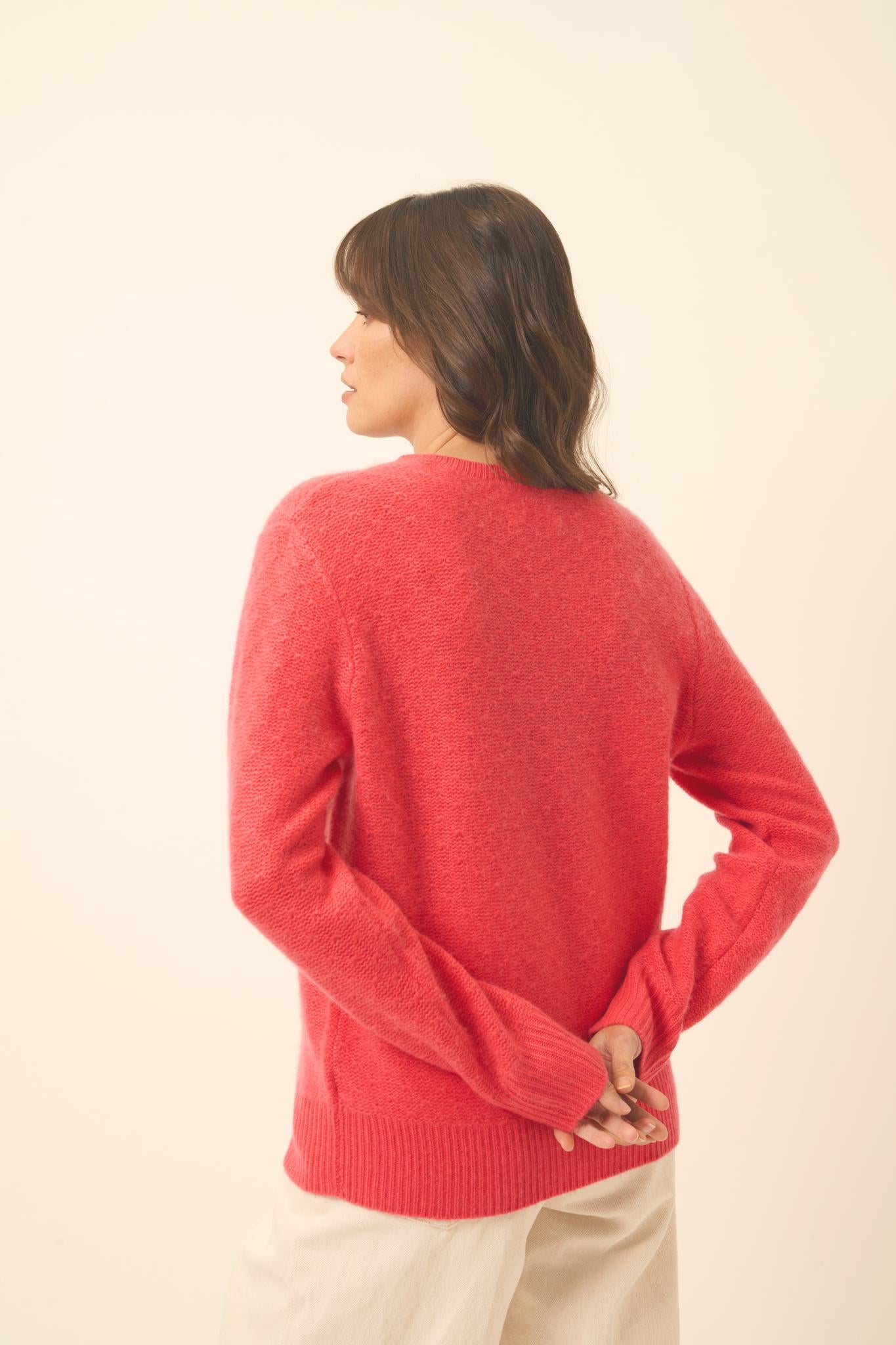 CETAN pull col rond corail