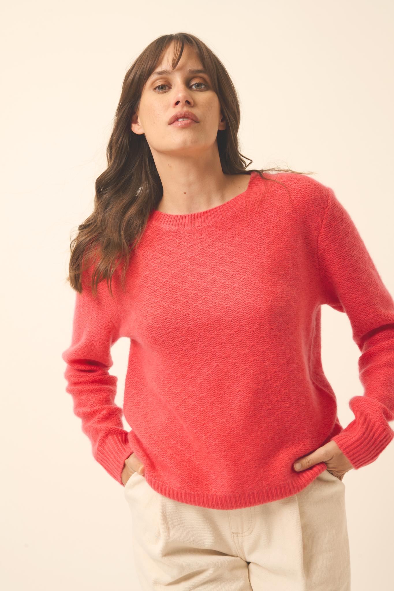 CETAN pull col rond corail