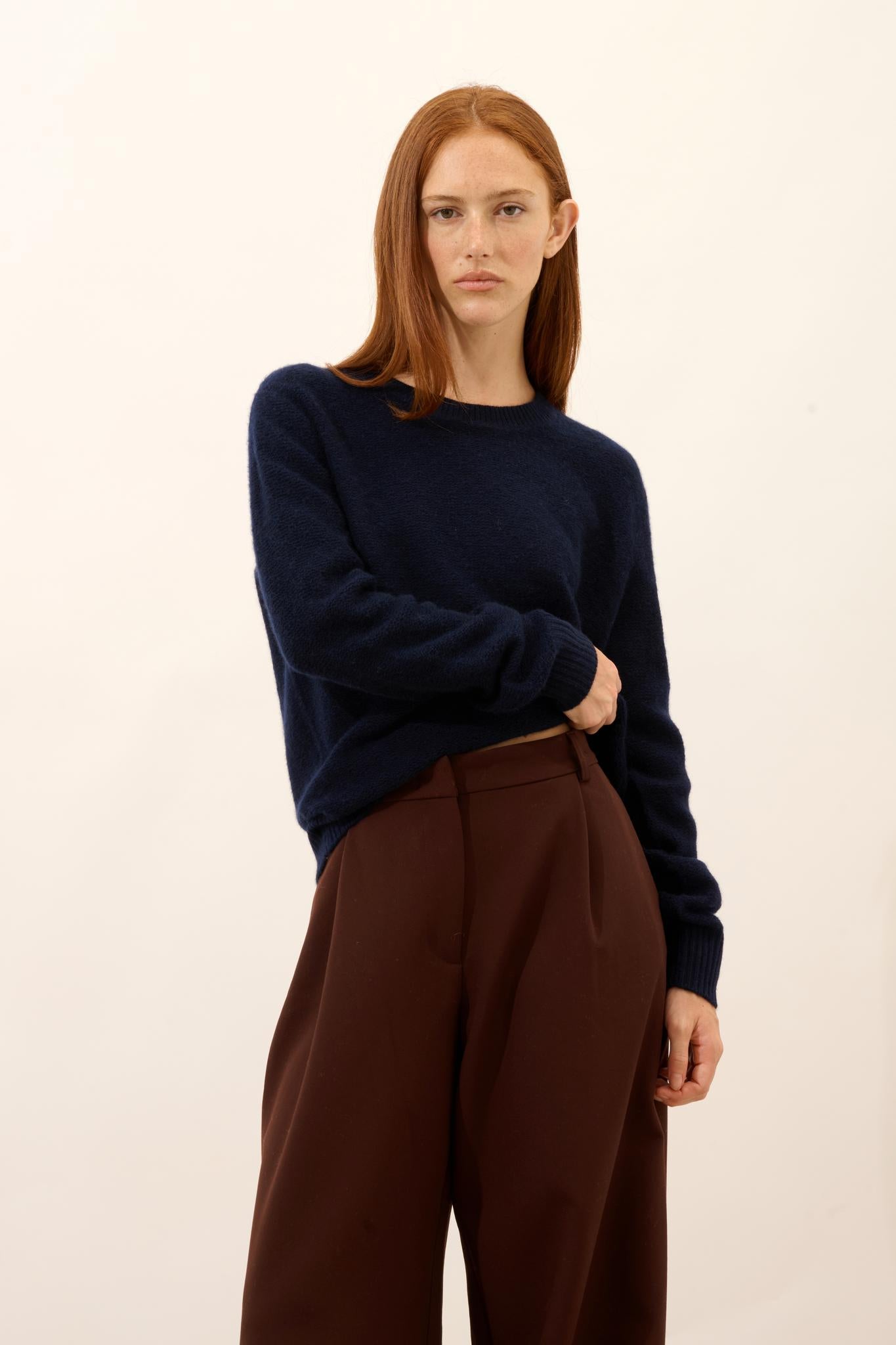 CETAN navy round-neck sweater