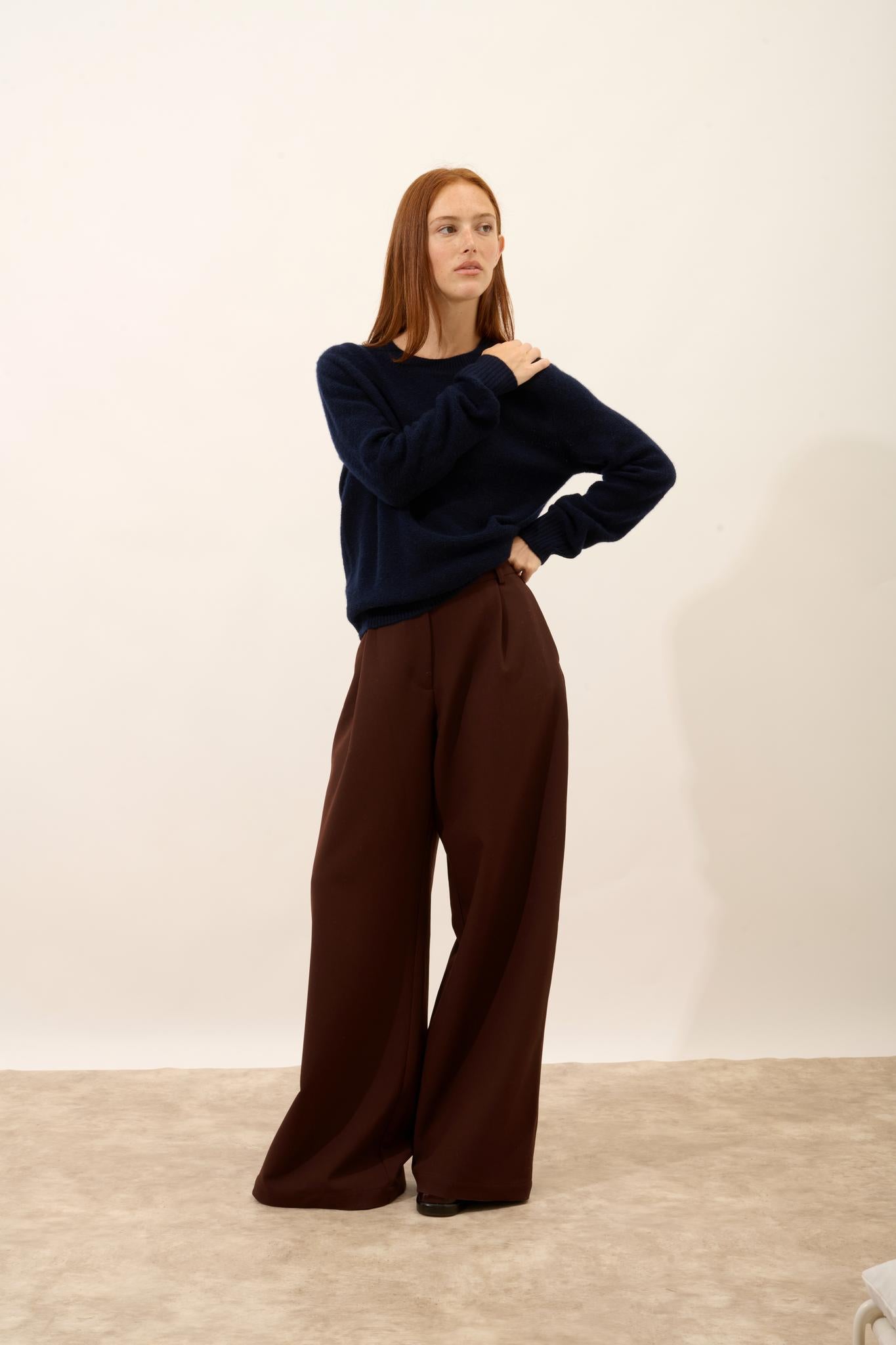 CETAN navy round-neck sweater