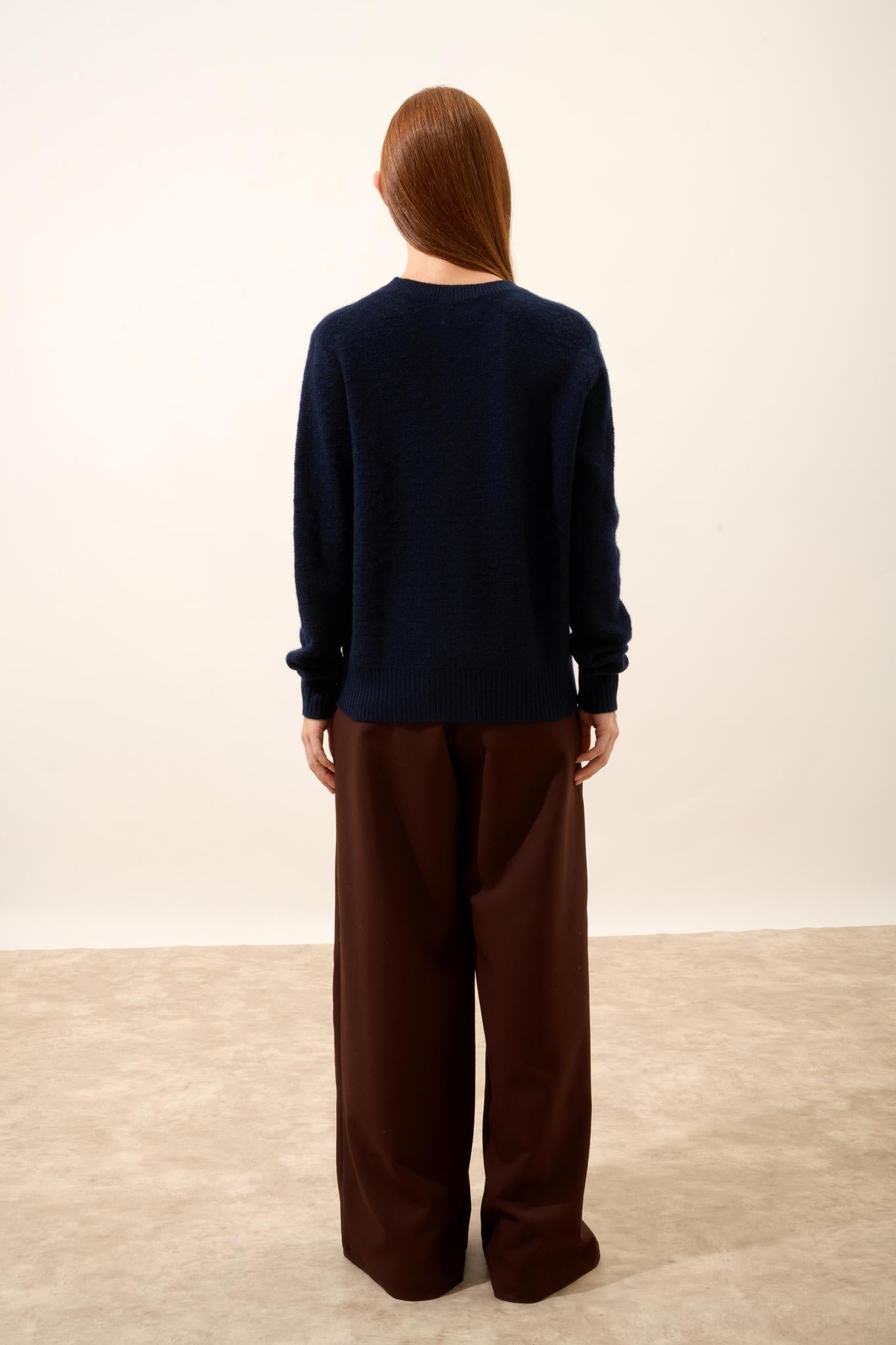 CETAN navy round-neck sweater