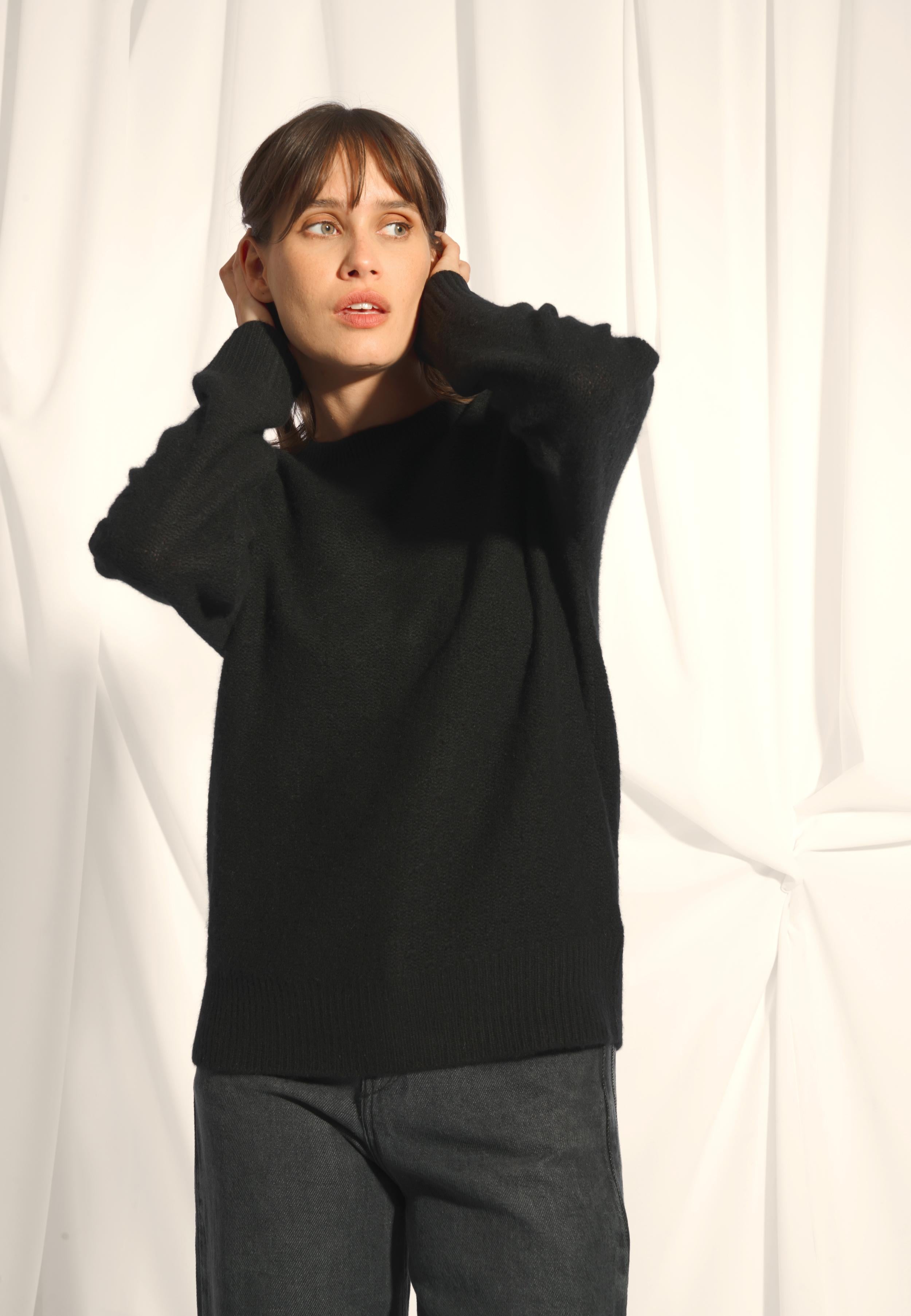CETAN pull col rond noir