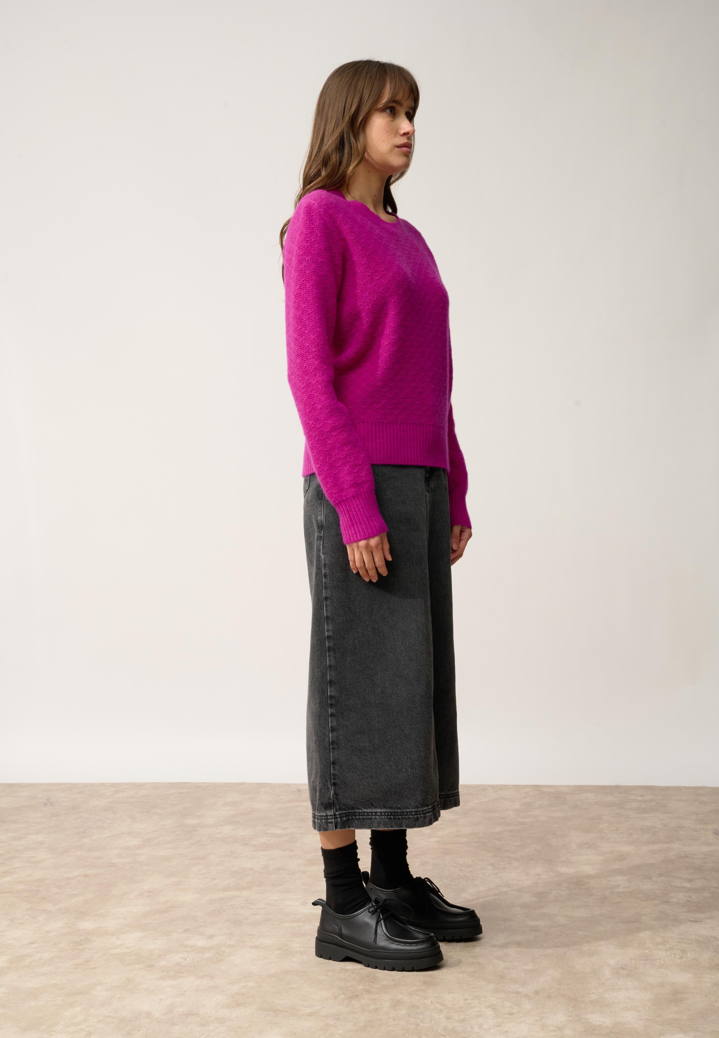 CETAN pull col rond violine