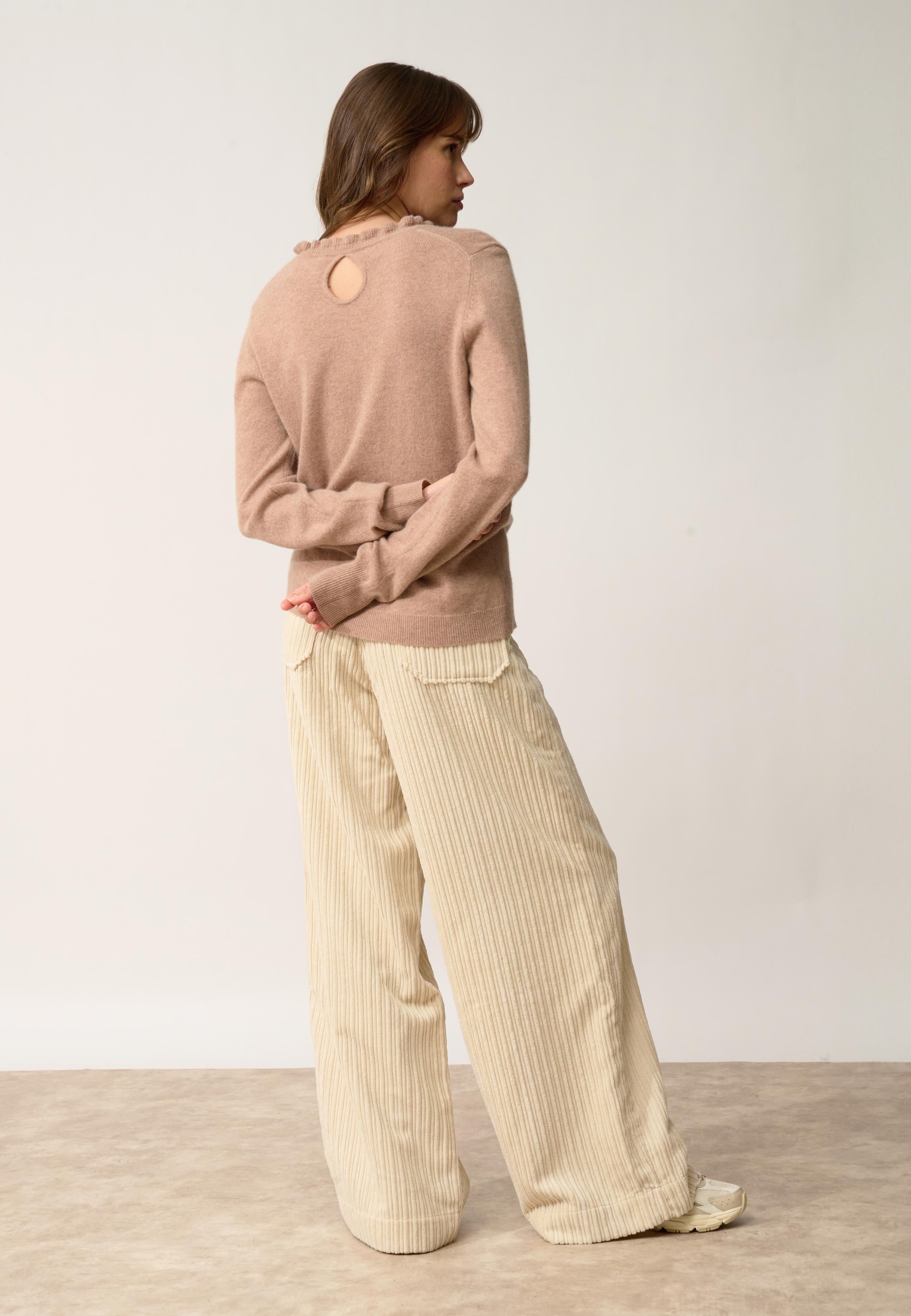 CHARLIE high neck sweater camel mottled