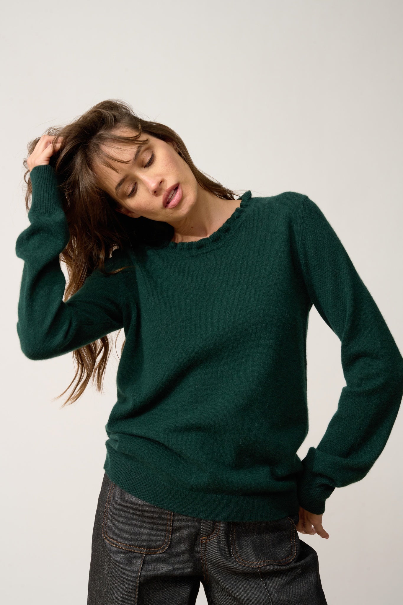 CHARLIE high neck sweater cypress