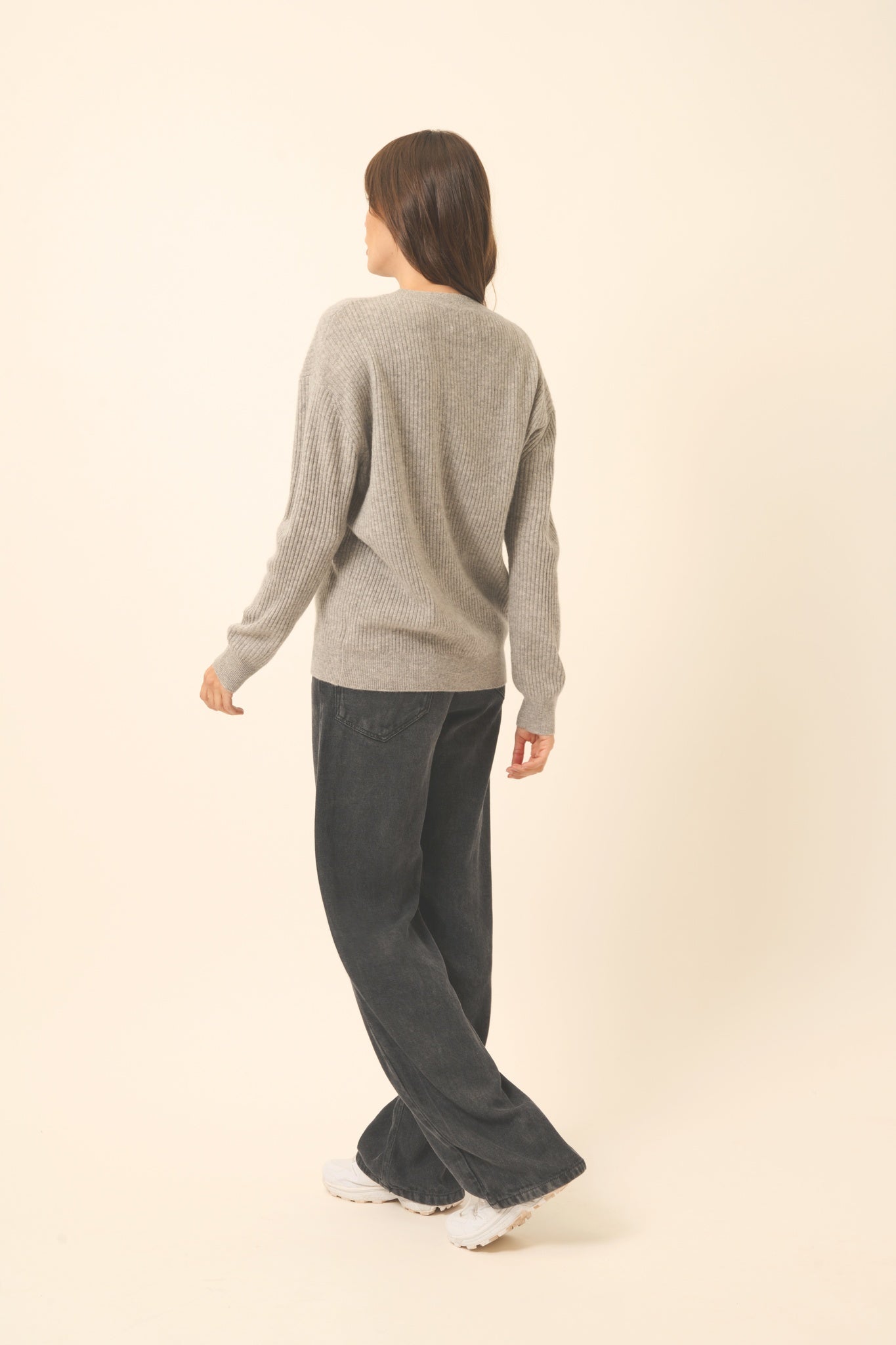 CHARLINE pull col rond nuage chiné