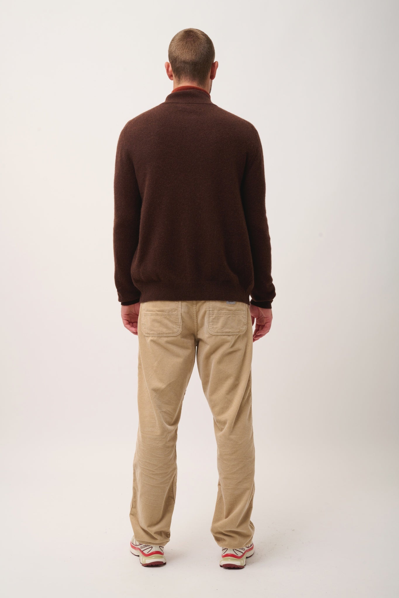 CHARLOTTE gilet col camionneur café