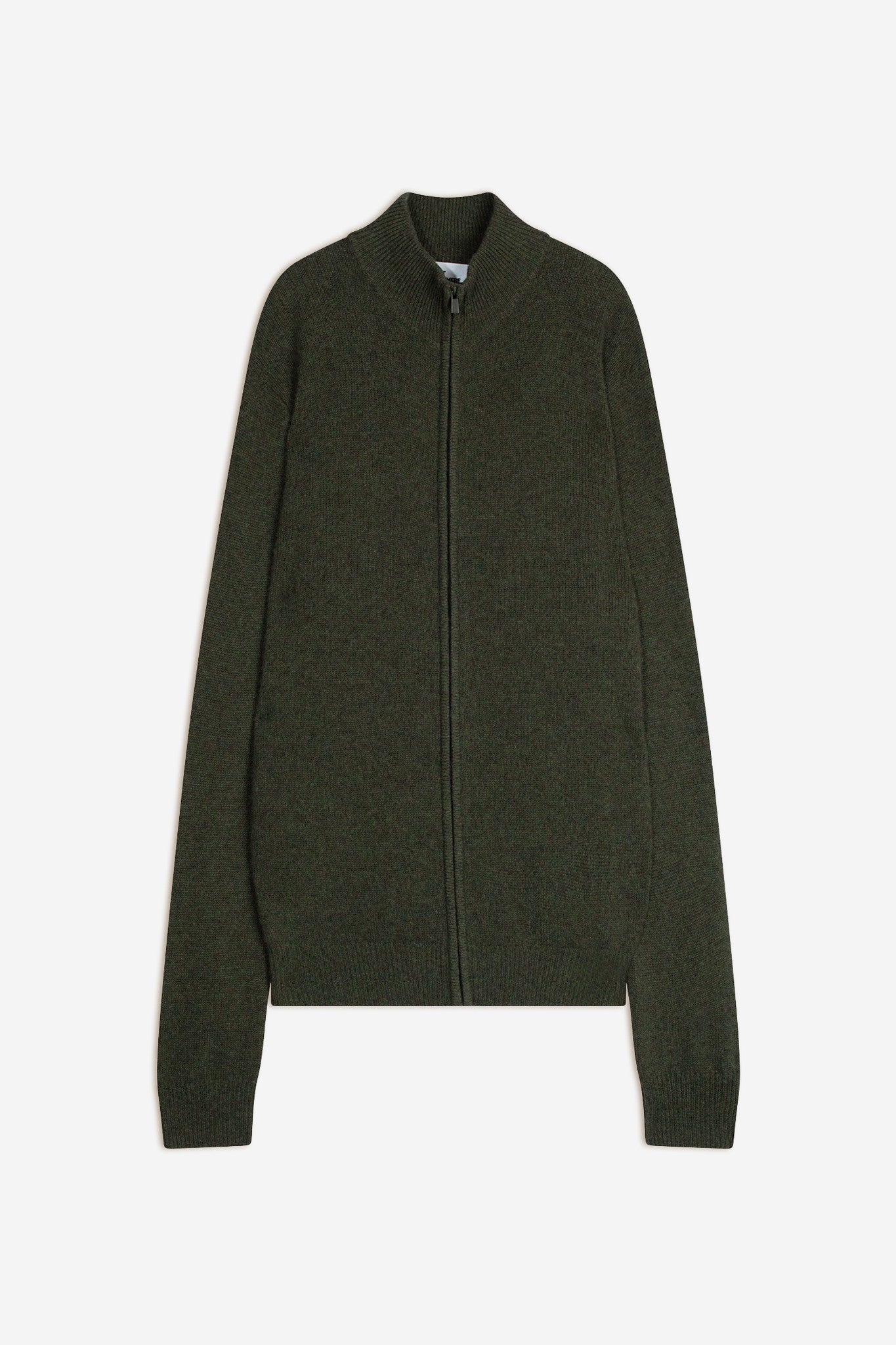 charlotte gilet col camionneur kaki chiné