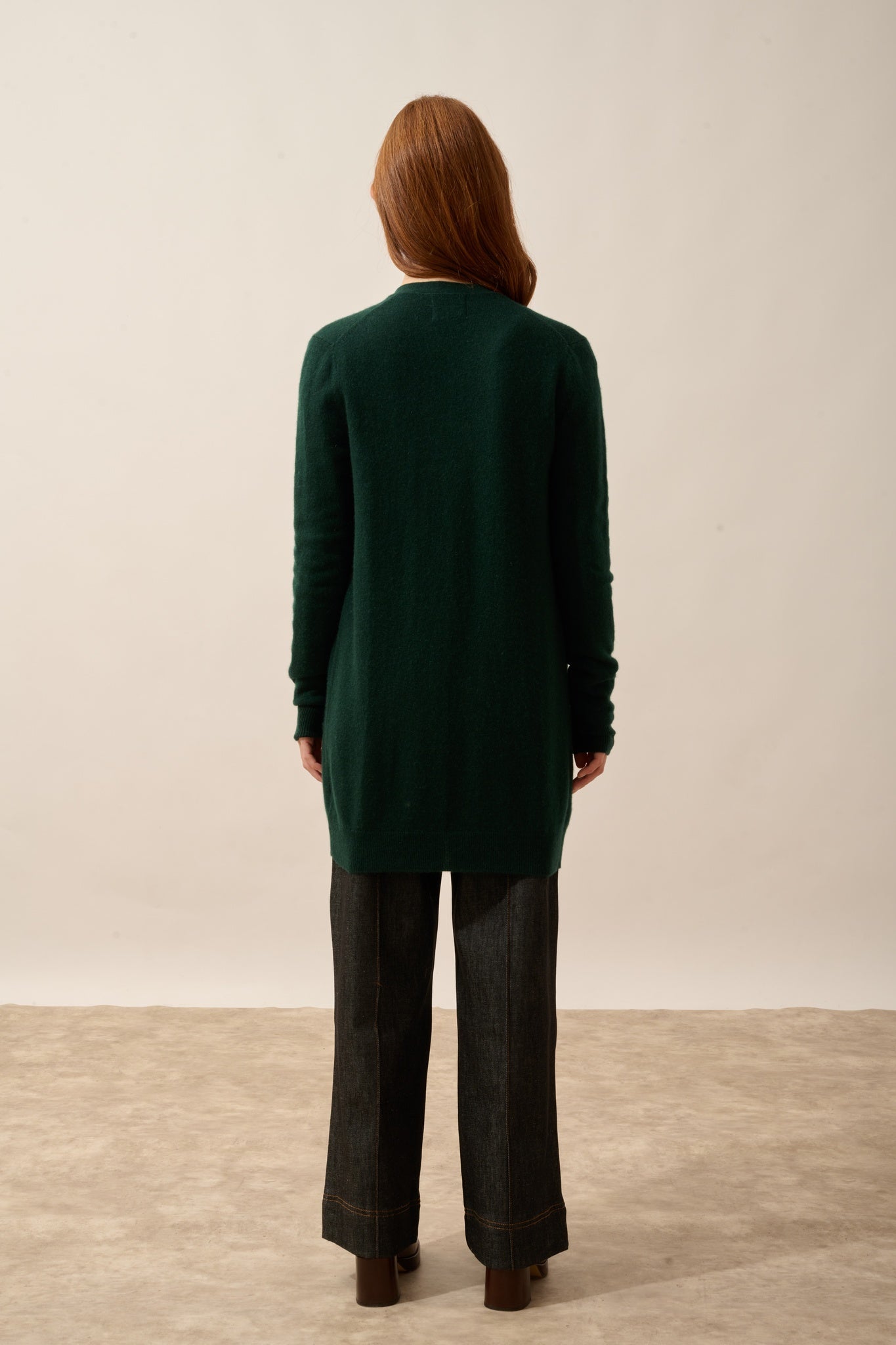 CHELSEA cardigan col v cyprès