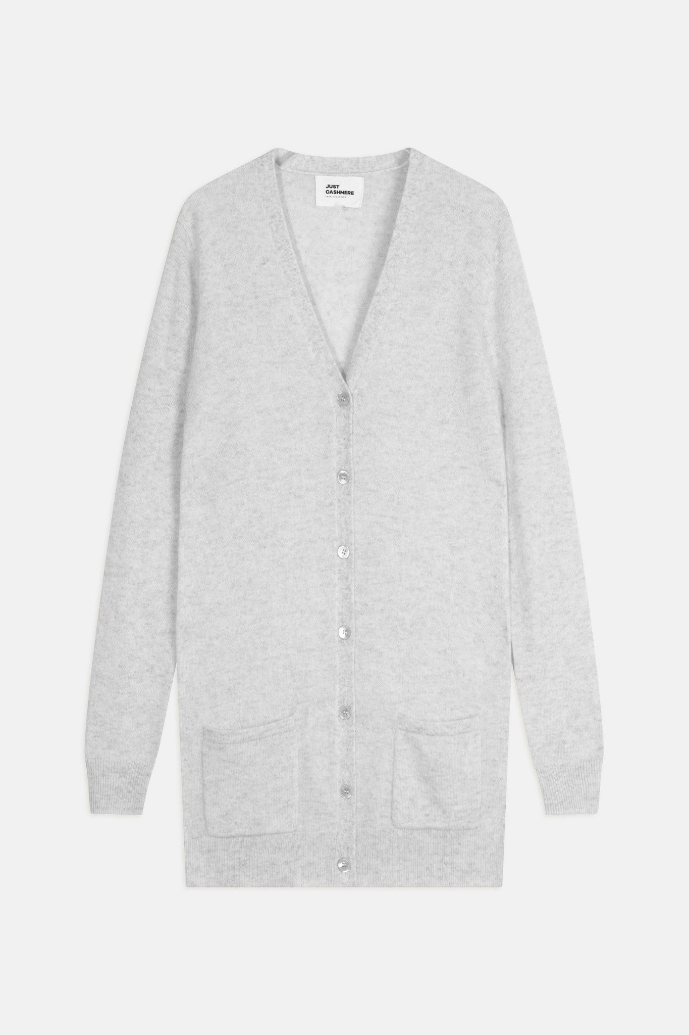 chelsea cardigan col v gris perle chiné