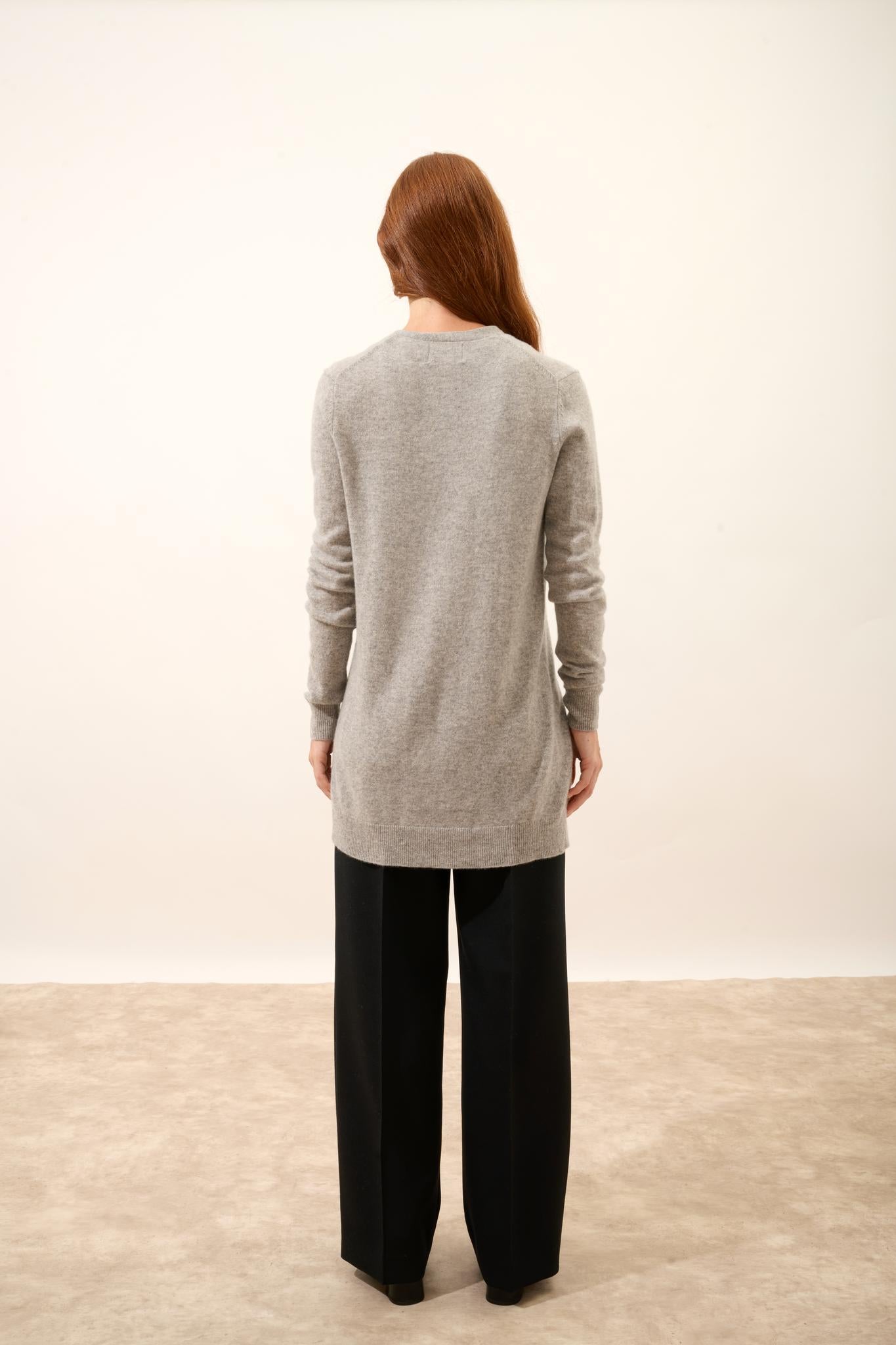 CHELSEA cardigan col v nuage chiné