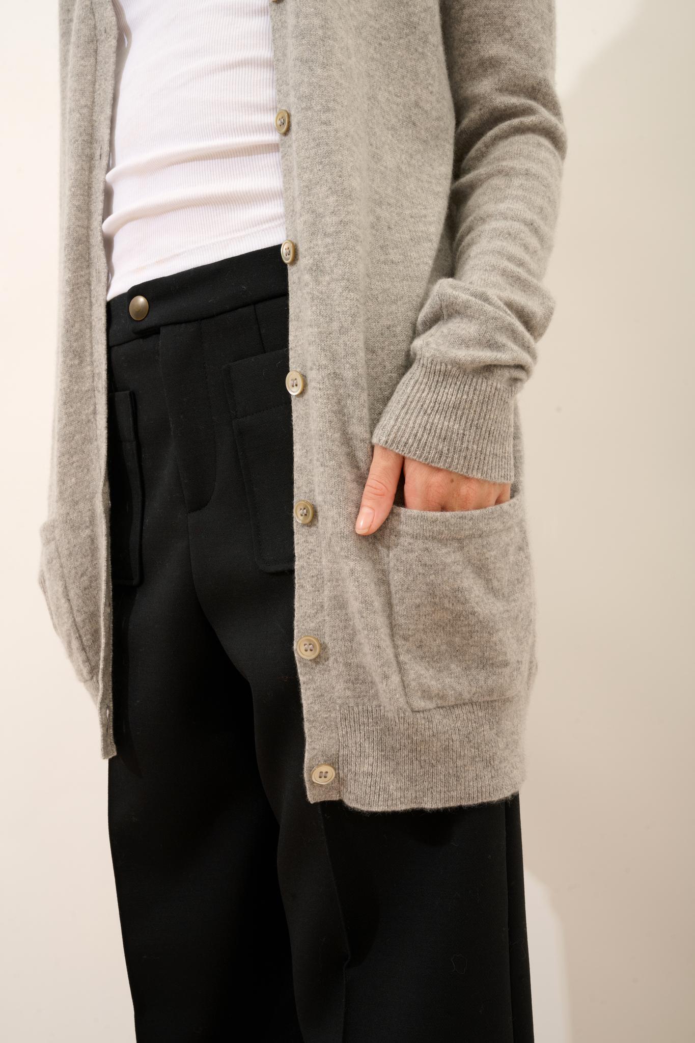CHELSEA cardigan col v nuage chiné