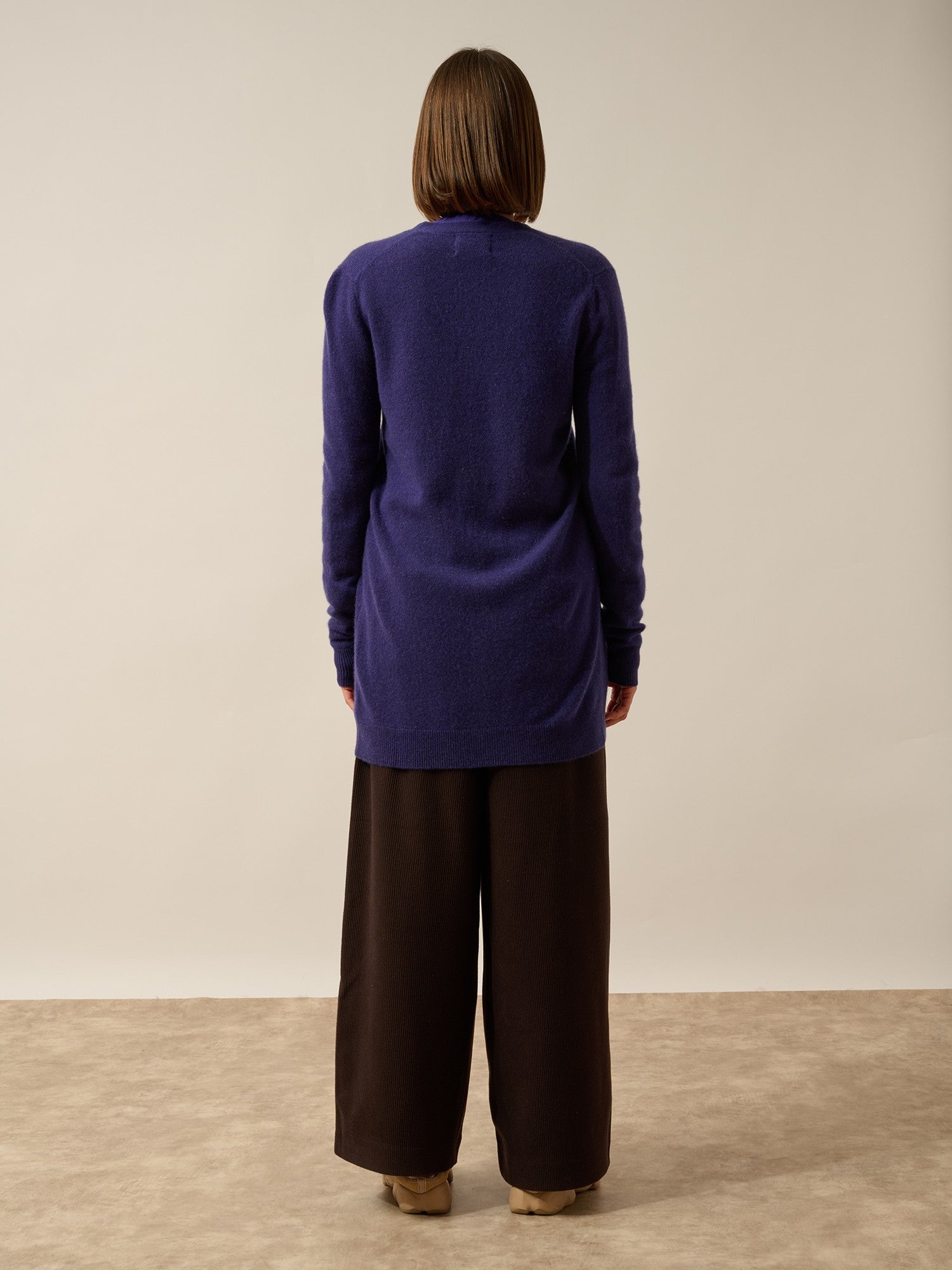 chelsea cardigan col v purple